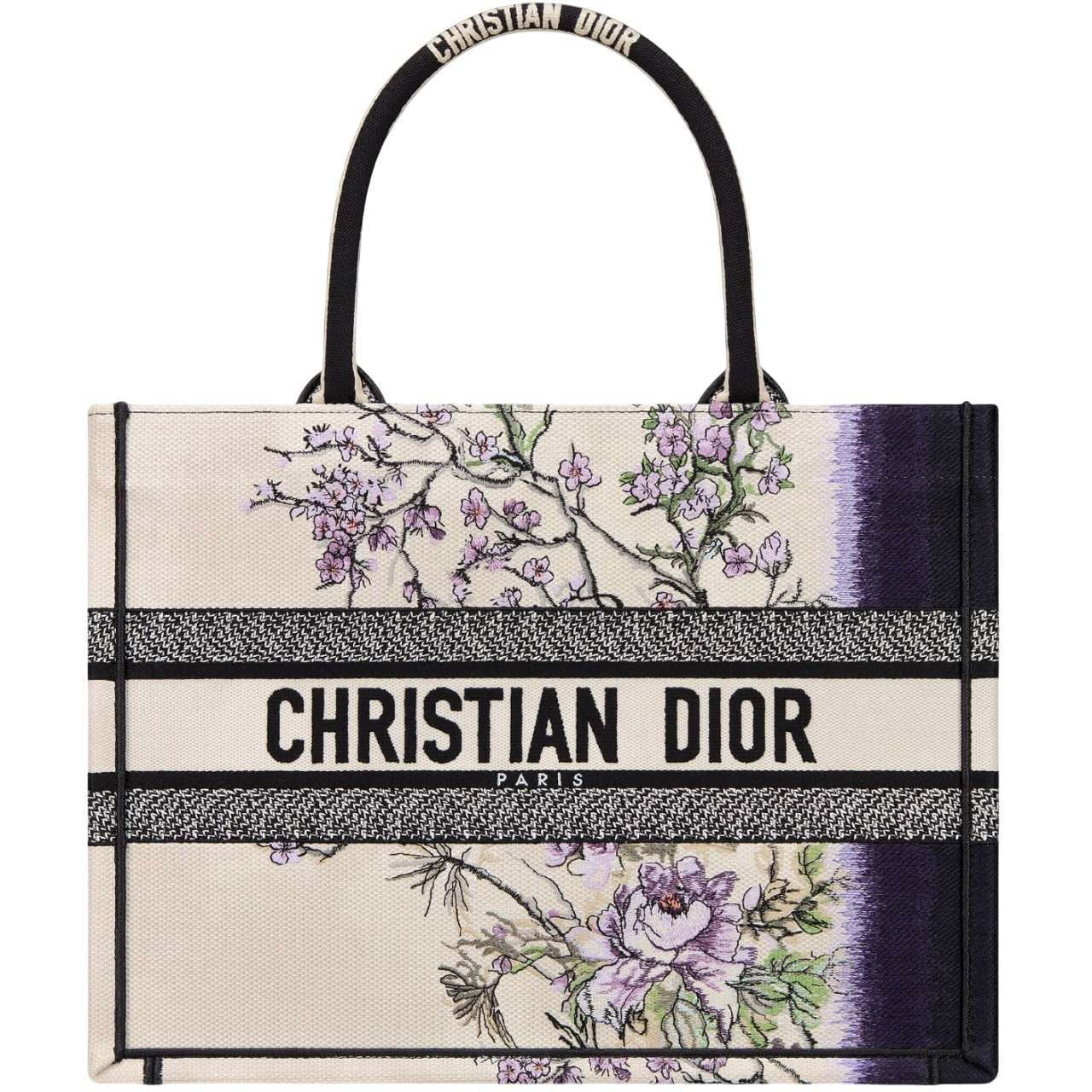 Túi xách cầm tay nữ Medium Dior Book Tote Multicolor Dior Pivoine Embroidery 3