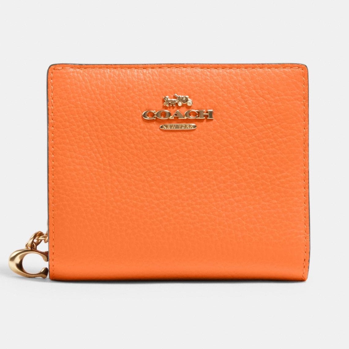 VÍ NGẮN COACH SMALL WALLET PEBBLE LEATHER SNAP WALLET 3