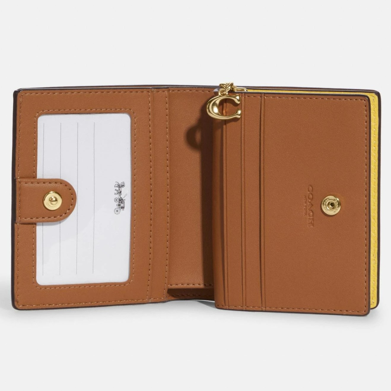 VÍ NGẮN COACH SMALL WALLET PEBBLE LEATHER SNAP WALLET 9