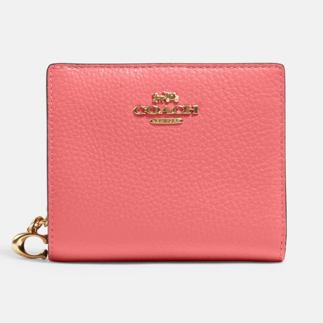 VÍ NGẮN COACH SMALL WALLET PEBBLE LEATHER SNAP WALLET 11