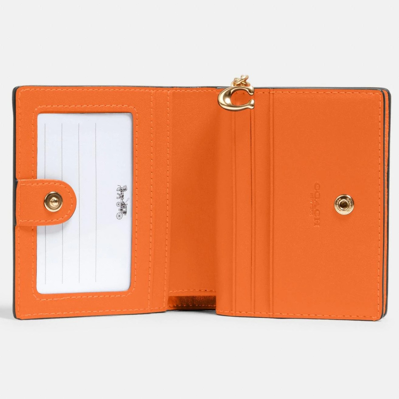 VÍ NGẮN COACH SMALL WALLET PEBBLE LEATHER SNAP WALLET 20