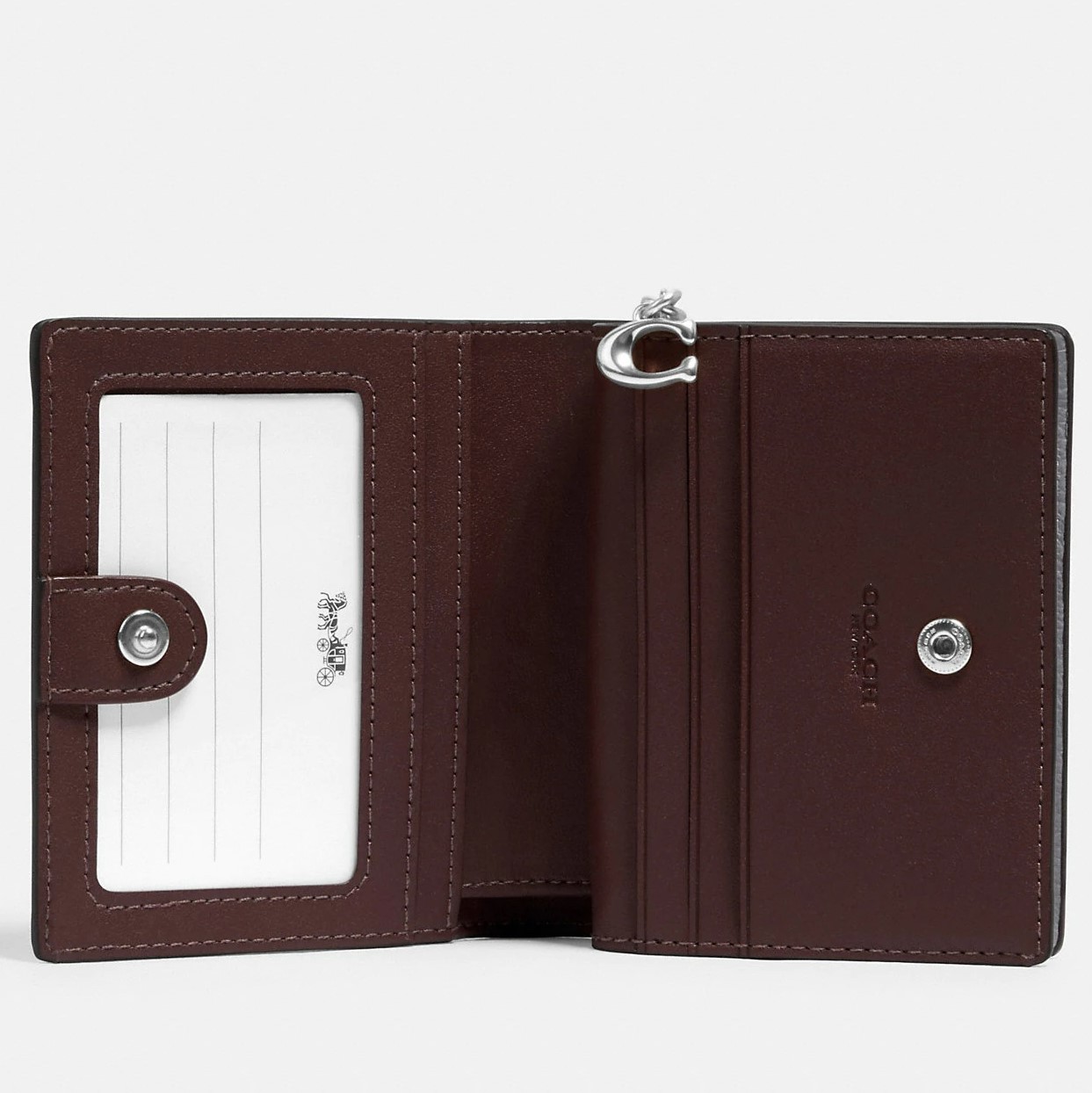 VÍ NGẮN COACH SMALL WALLET PEBBLE LEATHER SNAP WALLET 21