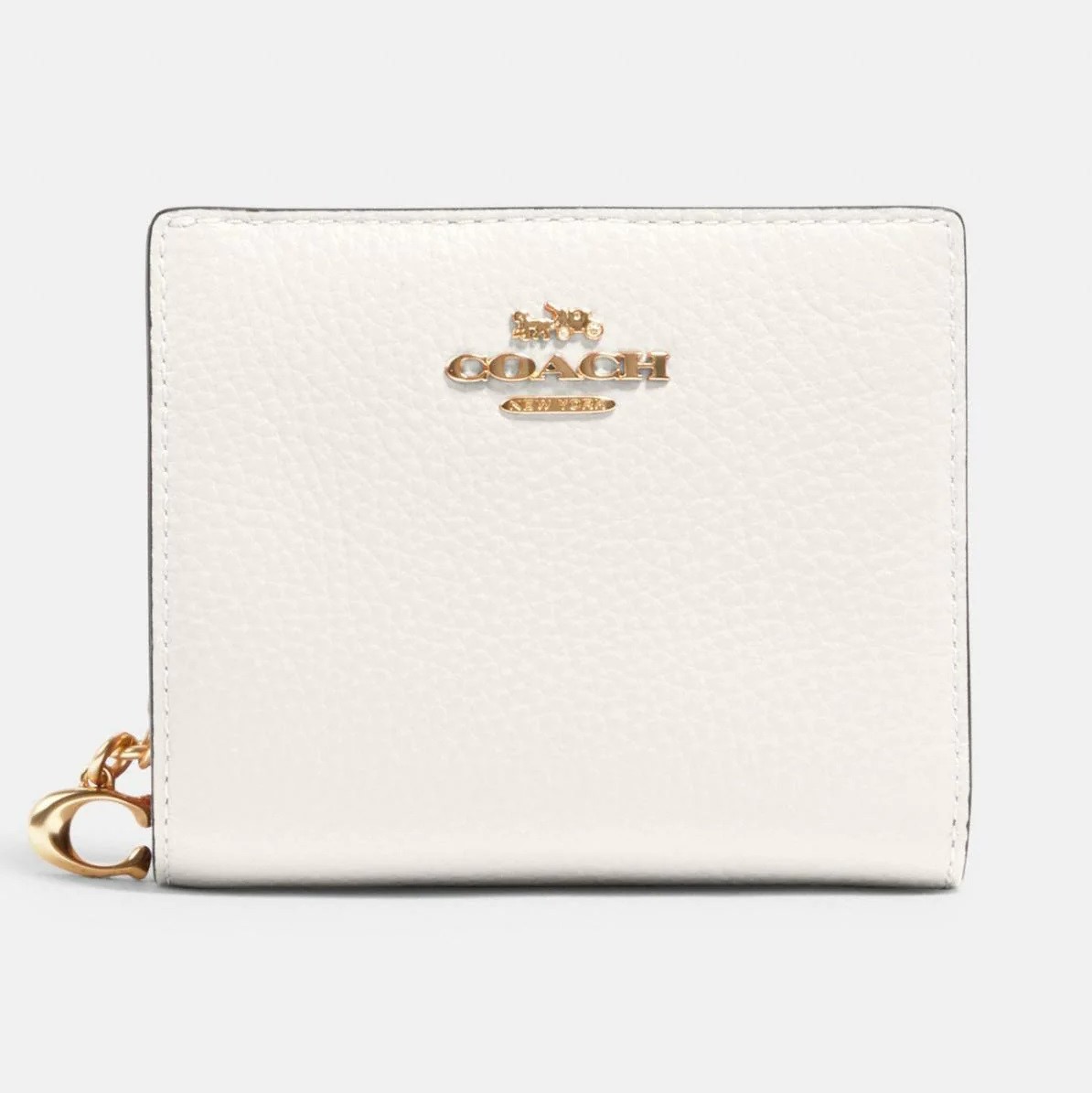 VÍ NGẮN COACH SMALL WALLET PEBBLE LEATHER SNAP WALLET 22