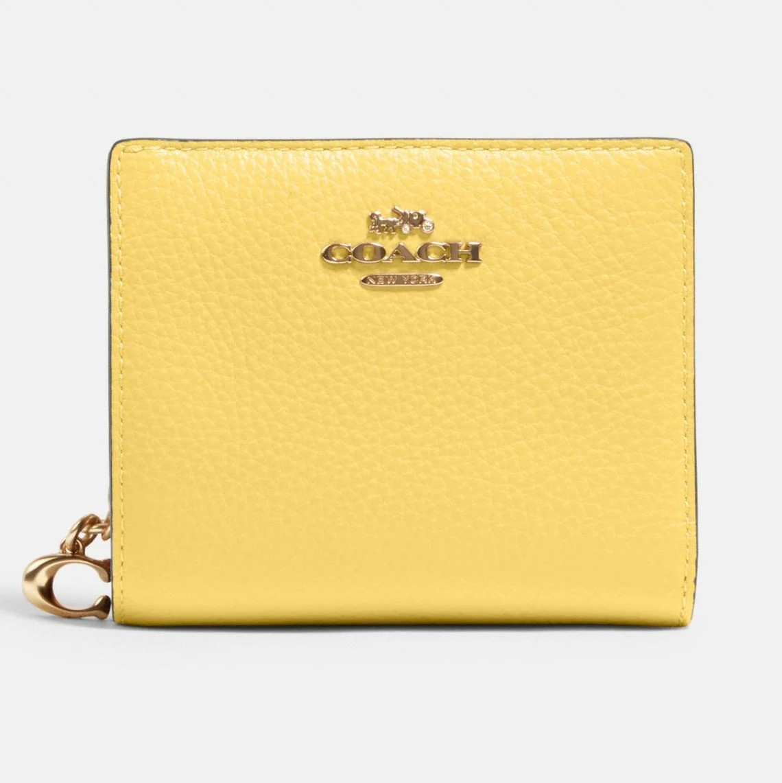 VÍ NGẮN COACH SMALL WALLET PEBBLE LEATHER SNAP WALLET 27