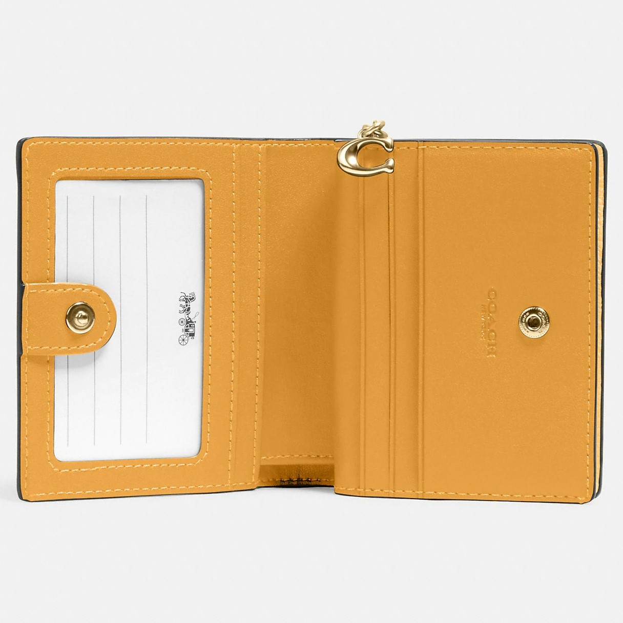 VÍ NGẮN COACH SMALL WALLET PEBBLE LEATHER SNAP WALLET 35