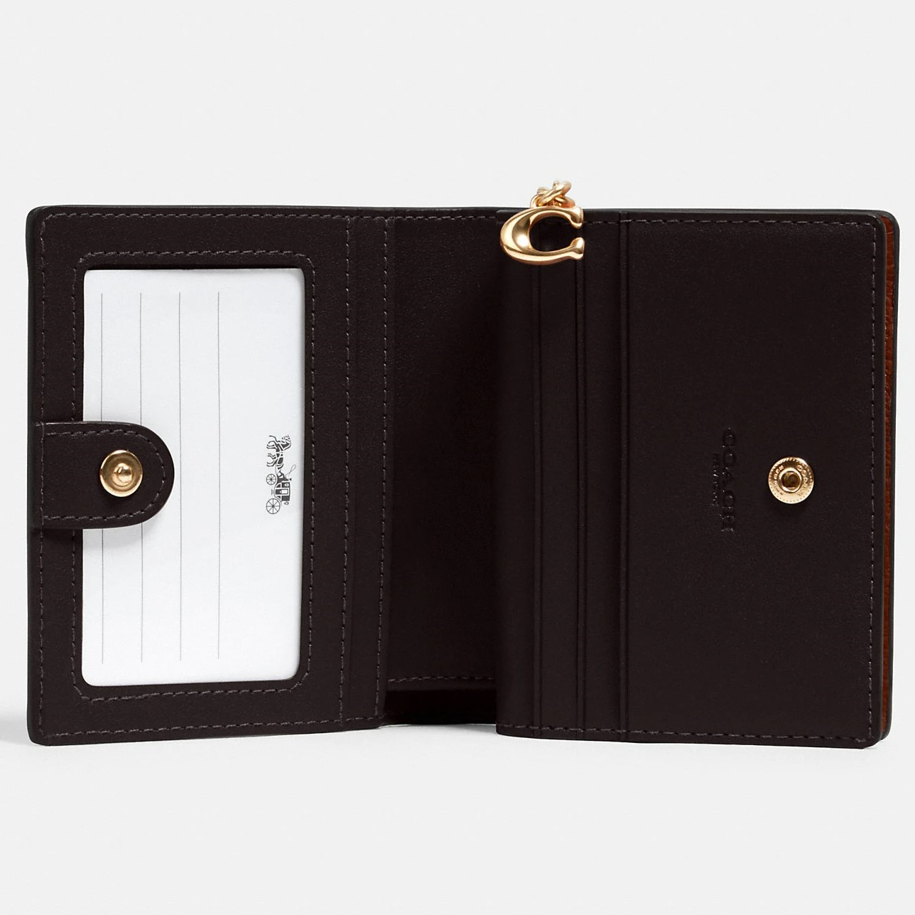 VÍ NGẮN COACH SMALL WALLET PEBBLE LEATHER SNAP WALLET 36