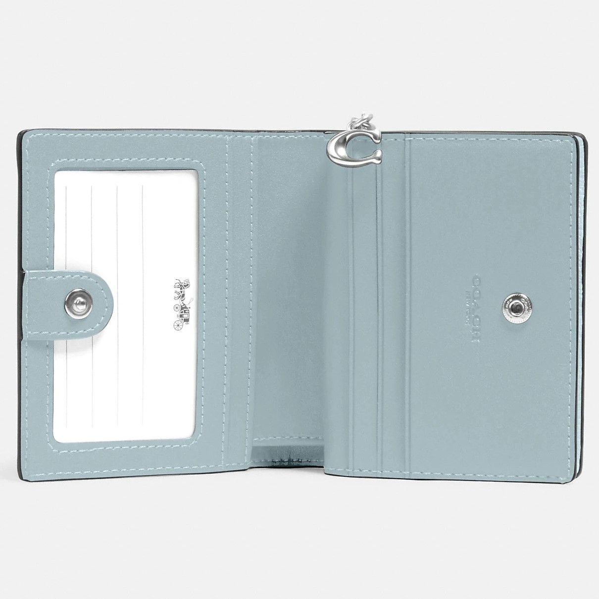 VÍ NGẮN COACH SMALL WALLET PEBBLE LEATHER SNAP WALLET 17