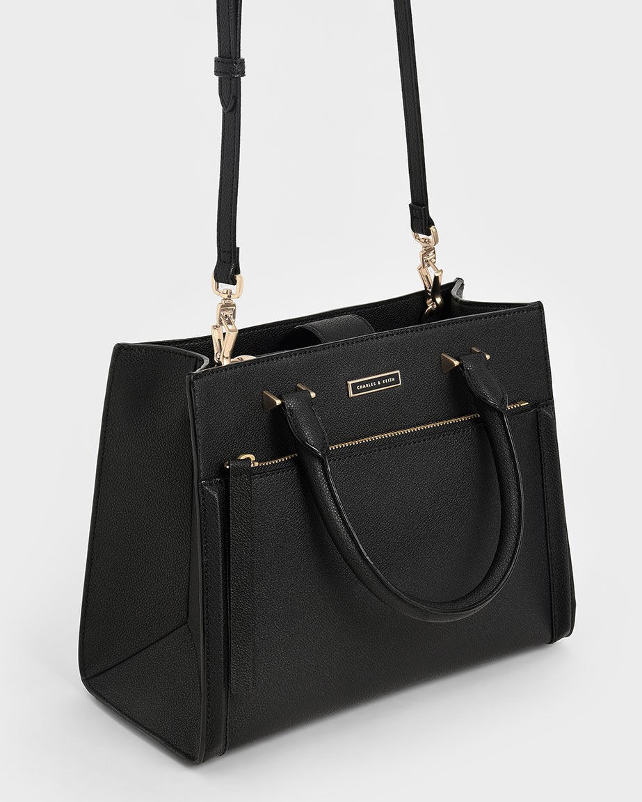 TÚI XÁCH CHARLES KEITH DOUBLE HANDLE FRONT ZIP TOTE BAG 13