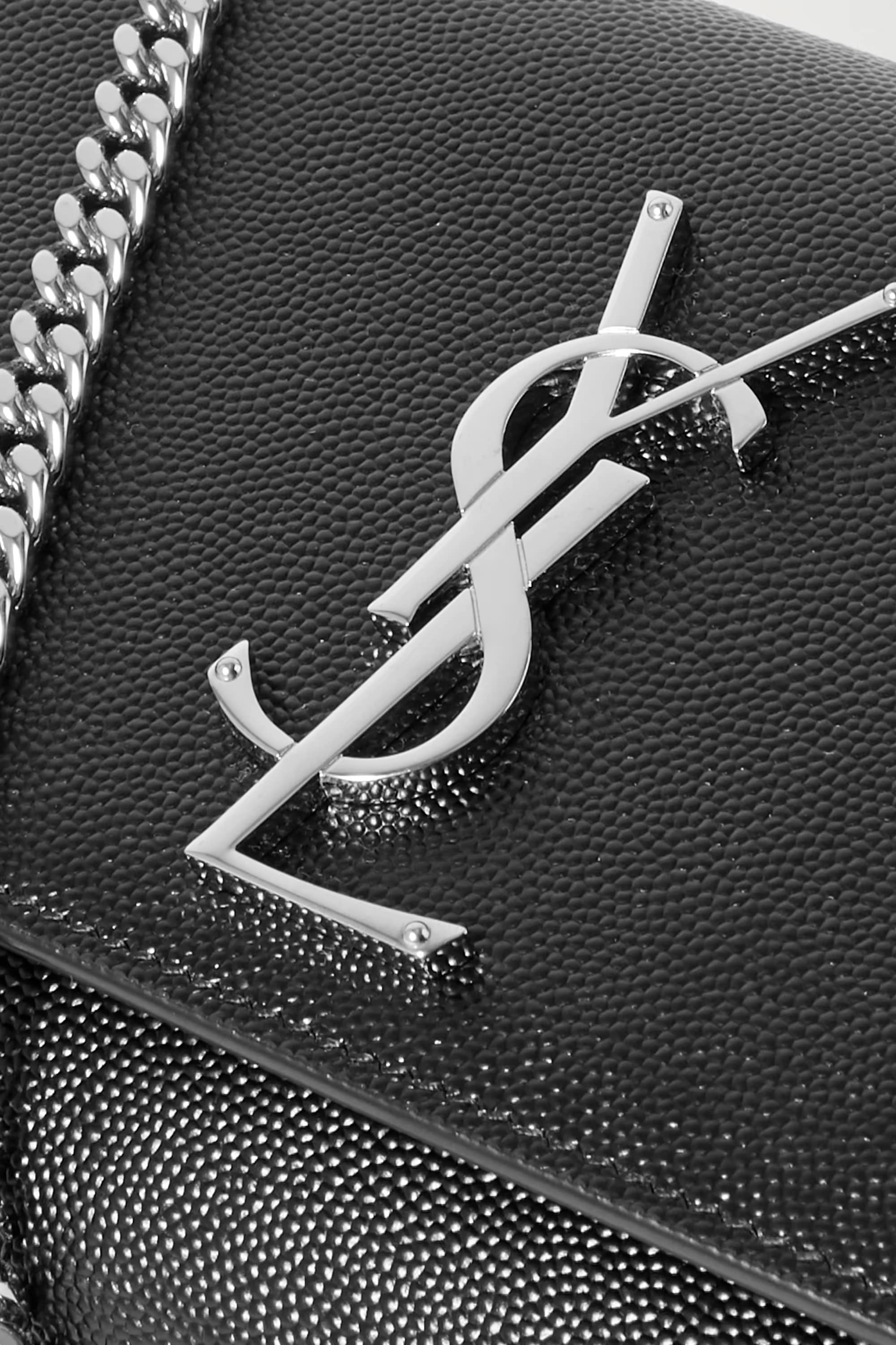 TÚI ĐEO CHÉO NỮ YSL SAINT LAURENT KATE SMALL TEXTURED LEATHER SHOULDER BAG IN BLACK 7