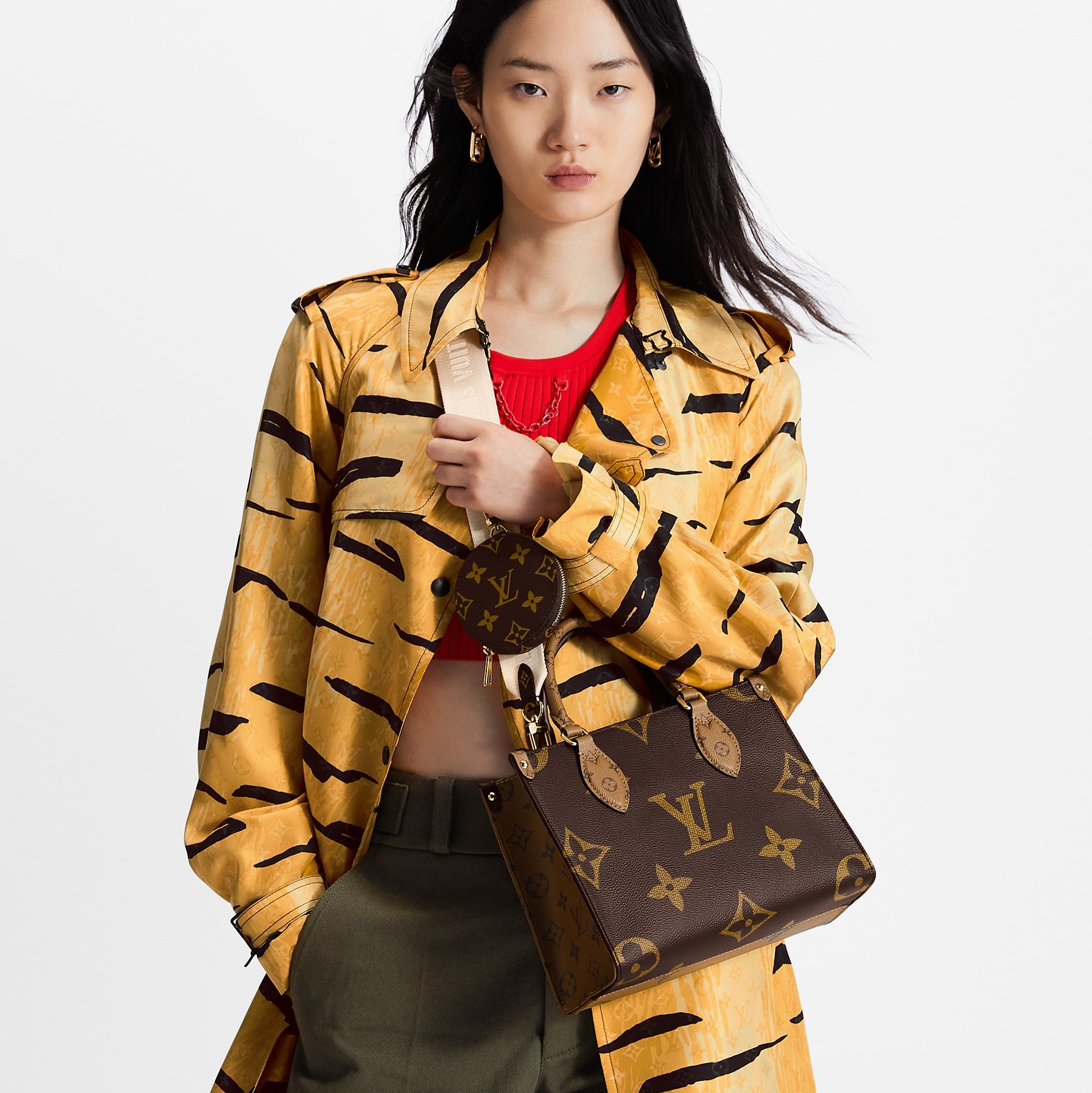 TÚI ĐEO CHÉO TOTE NỮ LV LOUIS VUITTON ONTHEGO PM TOTE BAG MONOGRAM REVERSE COATED CANVAS 5