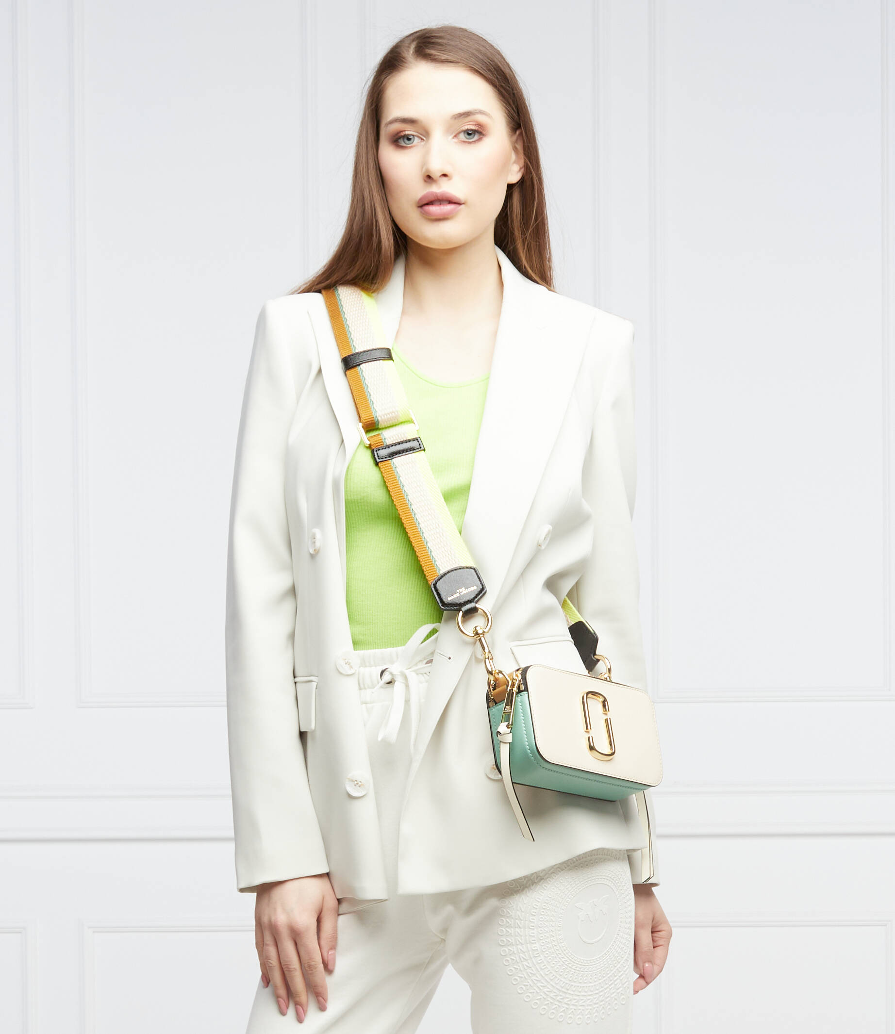 Túi nữ Marc Jacobs màu hồng The Colorblock Snapshot Camera Bag Tapioca Multi 4