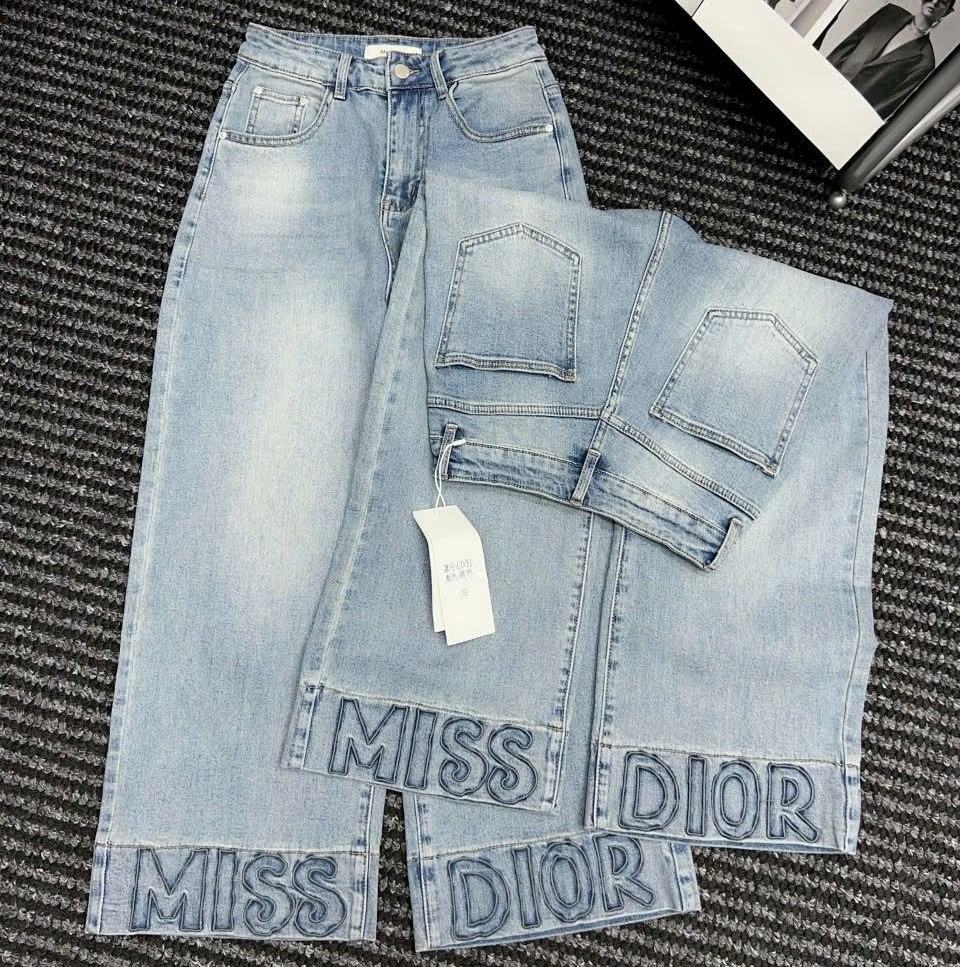 Quần jean suông Miss Dior 2