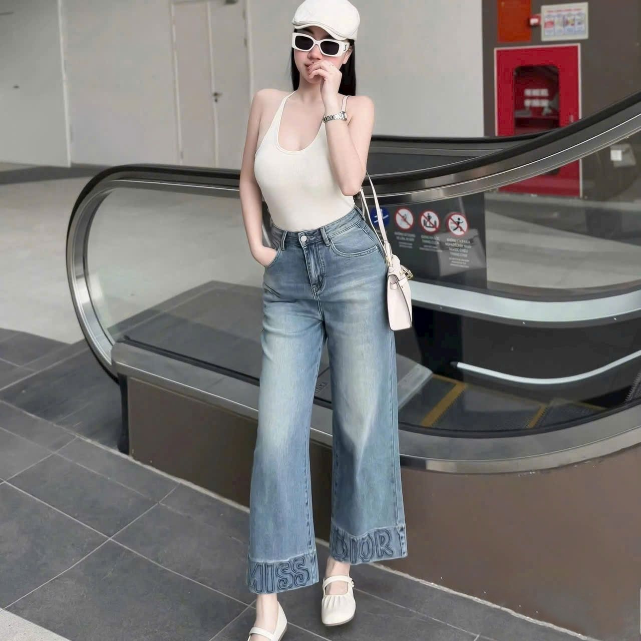 Quần jean suông Miss Dior 8