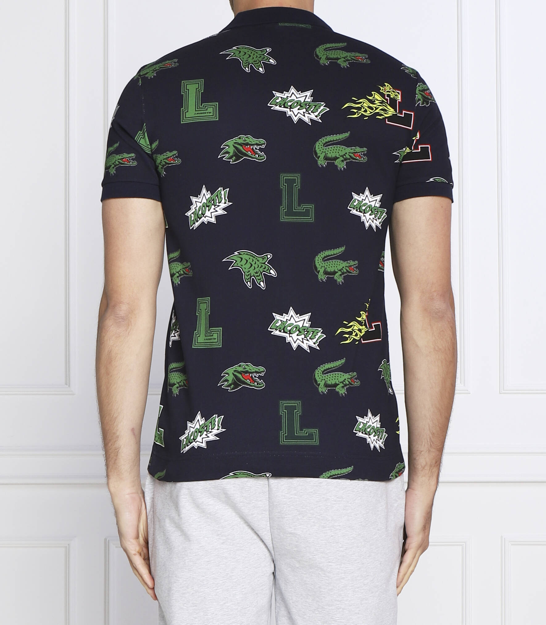 Áo thun nam Lacoste Holiday Regular Fit Crocodile Print Navy Blue PH1464-QRN 5