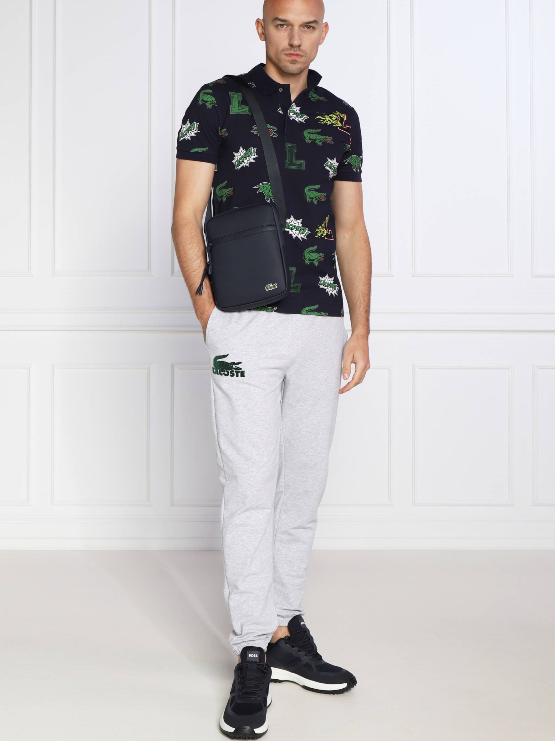 Áo thun nam Lacoste Holiday Regular Fit Crocodile Print Navy Blue PH1464-QRN 6