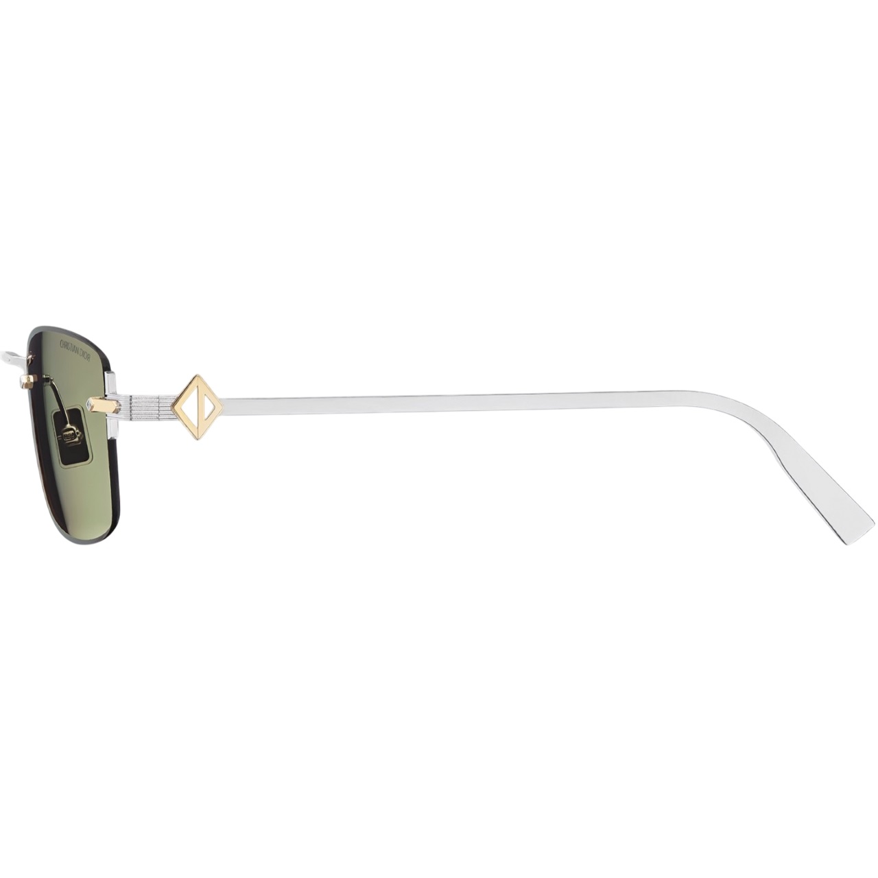 Kính mát Dior CD Diamond S11U Rectangular Sunglasses Khaki Lens 3