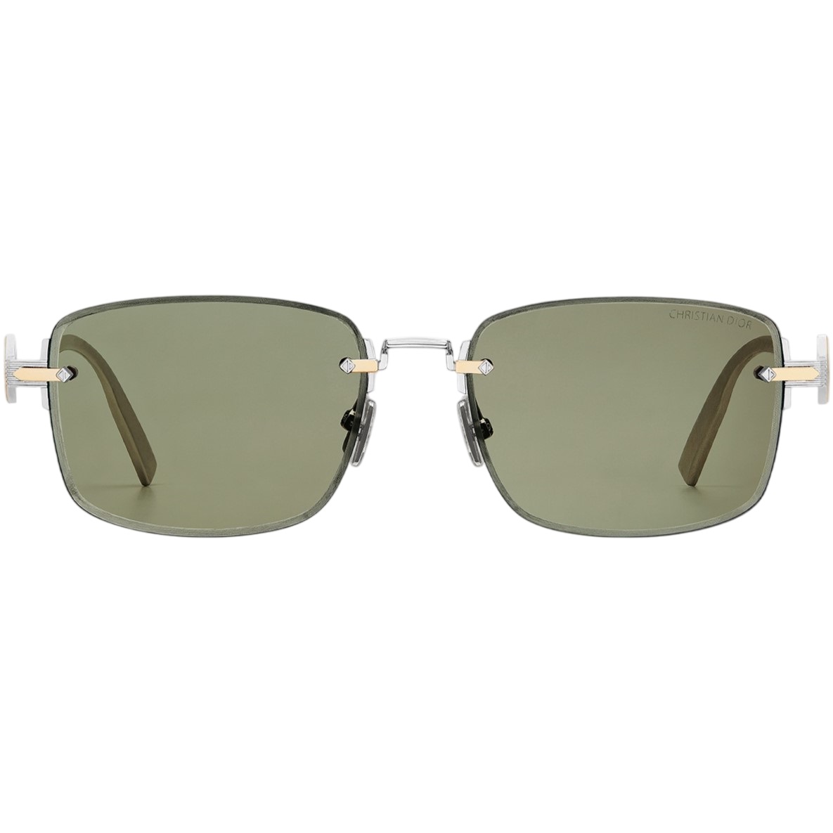 Kính mát Dior CD Diamond S11U Rectangular Sunglasses Khaki Lens 5