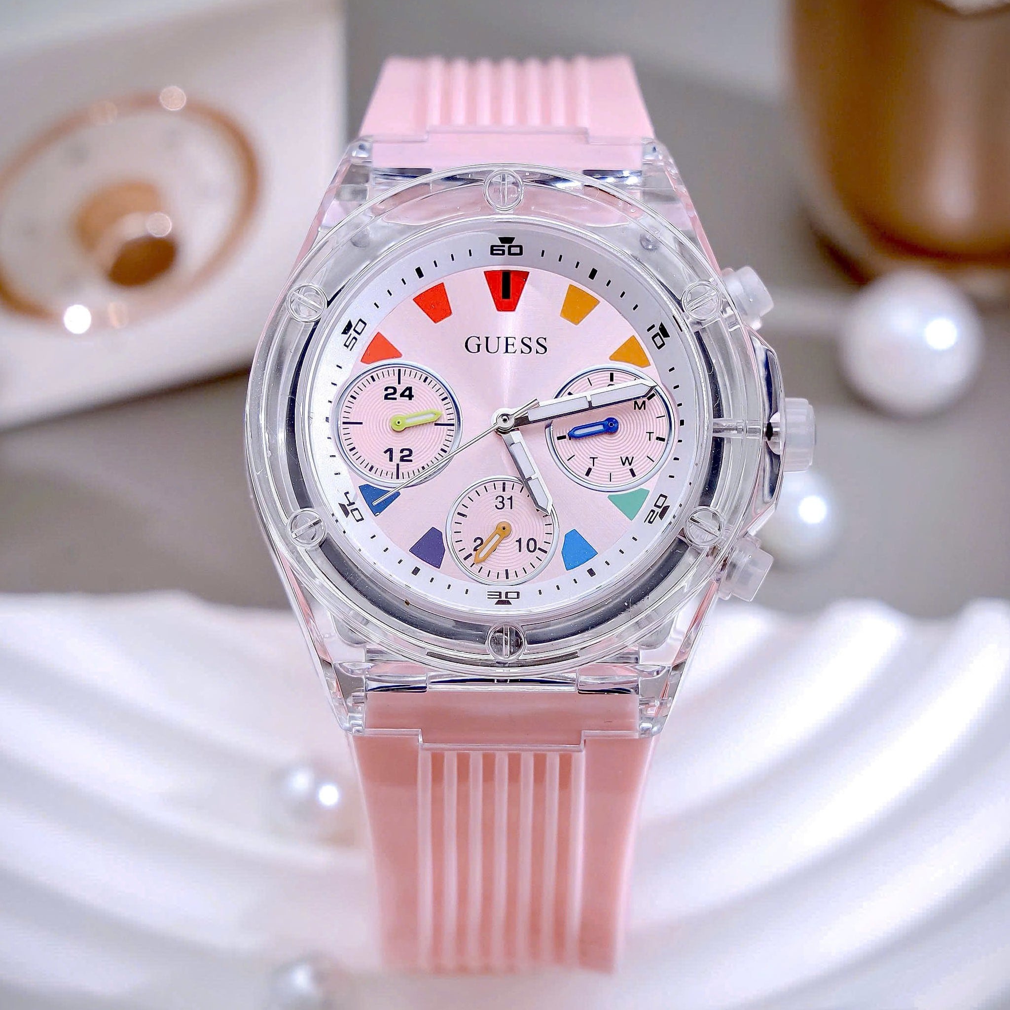 Đồng Hồ đeo tay Nữ Guess Eco-Friendly Multifunction Women Watch GW0438L7 2