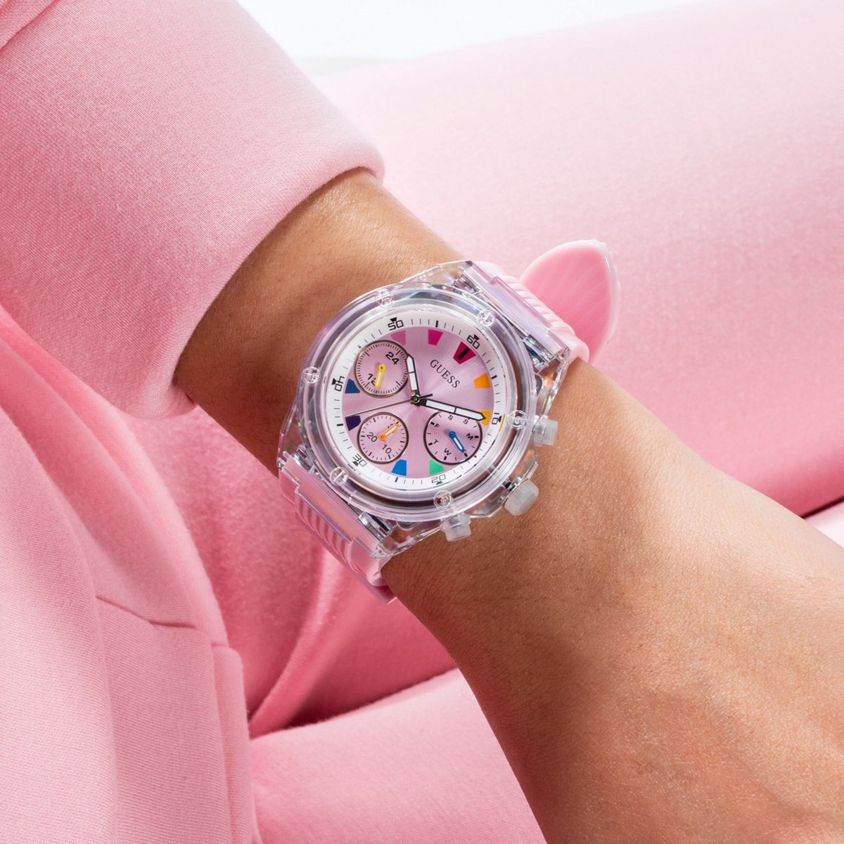 Đồng Hồ đeo tay Nữ Guess Eco-Friendly Multifunction Women Watch GW0438L7 9