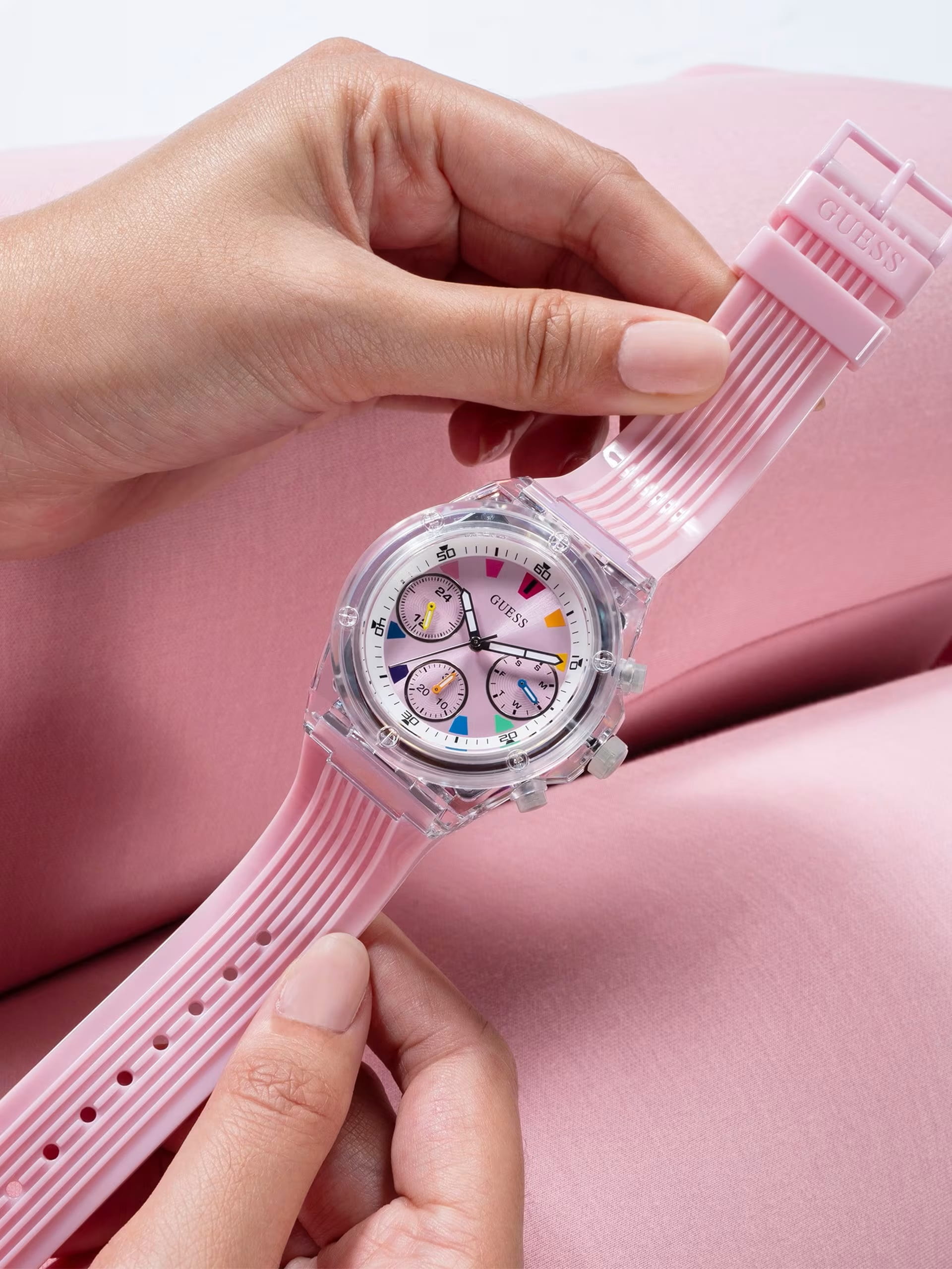 Đồng Hồ đeo tay Nữ Guess Eco-Friendly Multifunction Women Watch GW0438L7 12