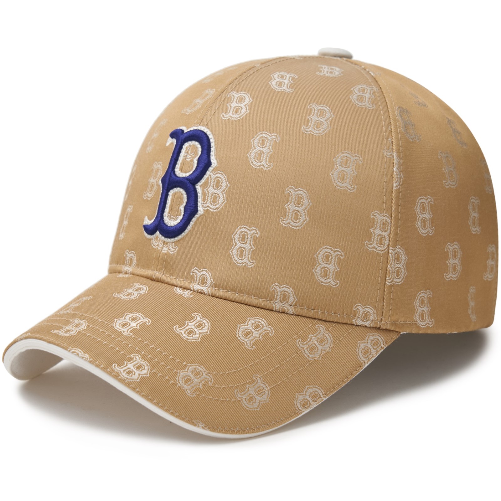 Nón bóng chày MLB B Classic Monogram Structured Ball Cap Boston Redsox Beige 3ACPM014N-43BGD 4