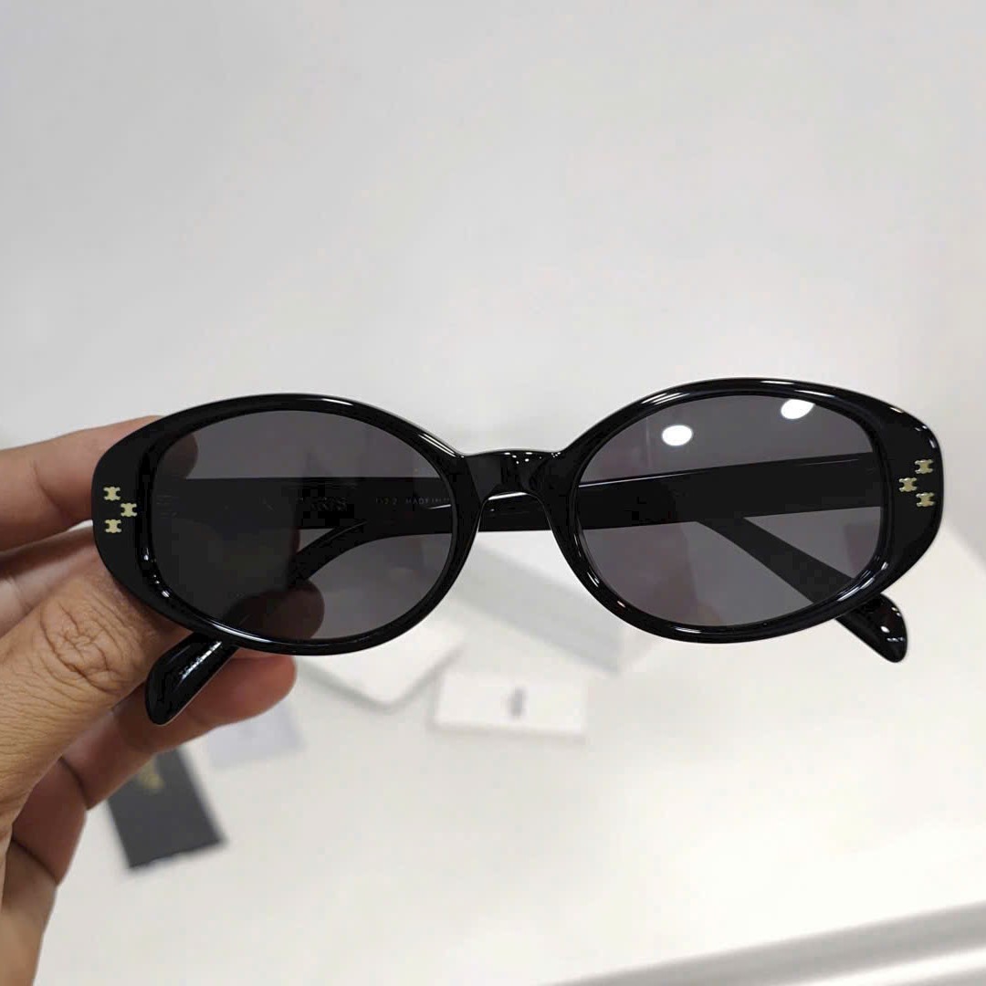 Kính mát Celine CL40212U Acetate and Polycarbonate Oval-framed Sunglasses 4