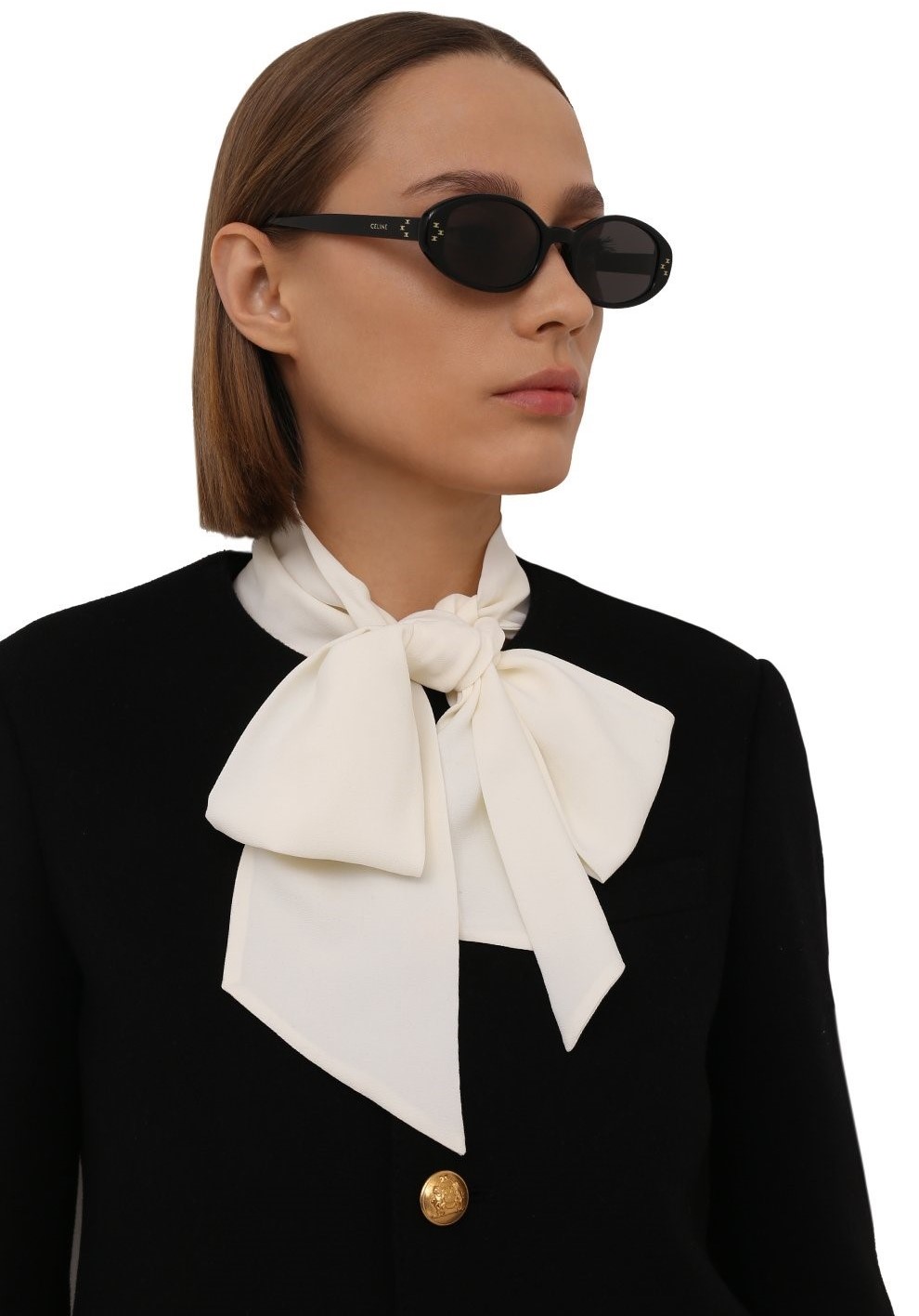 Kính mát Celine CL40212U Acetate and Polycarbonate Oval-framed Sunglasses 5