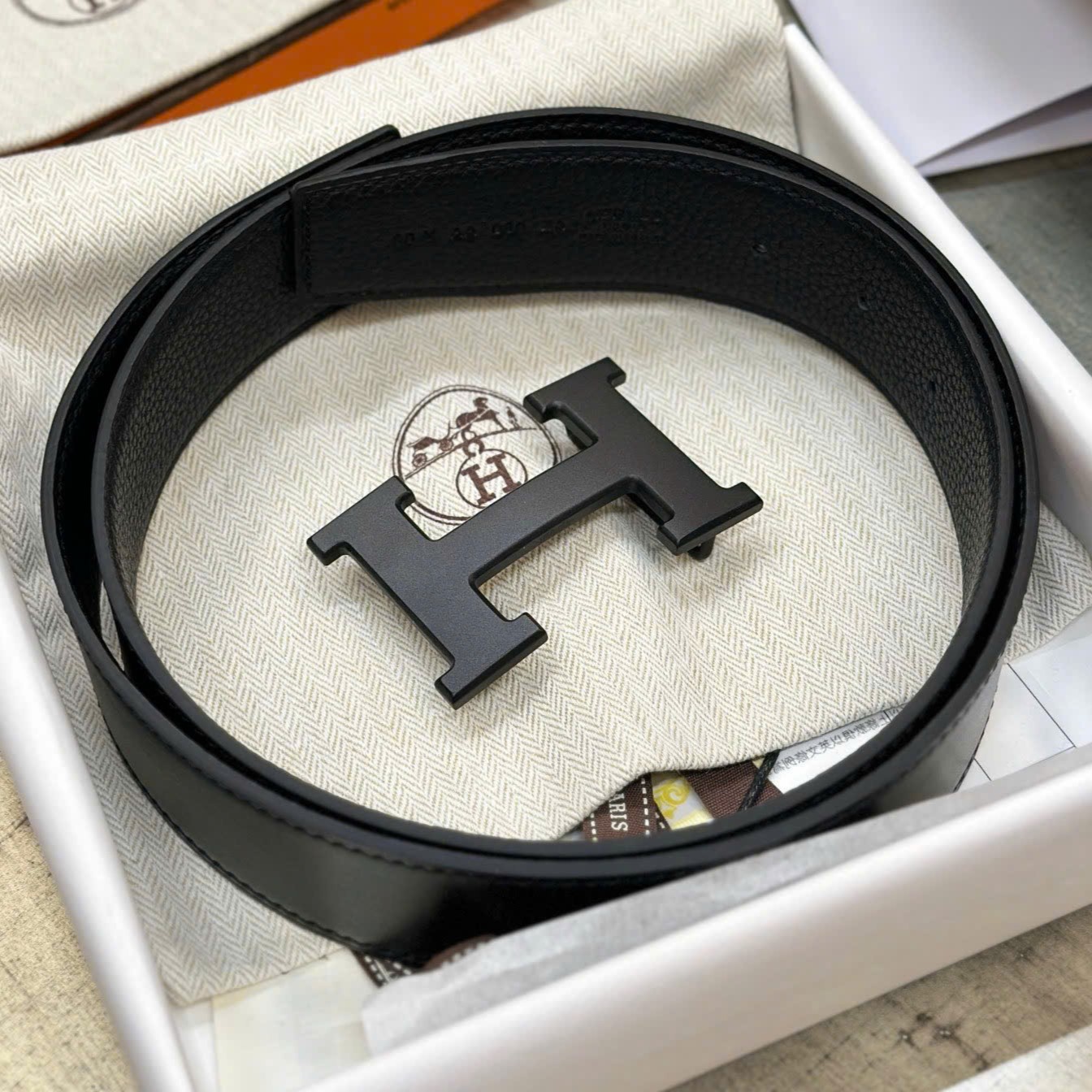 Thắt lưng nam khóa đen Hermes Constance Belt Buckle Reversible Leather Strap Noir 38 mm 7
