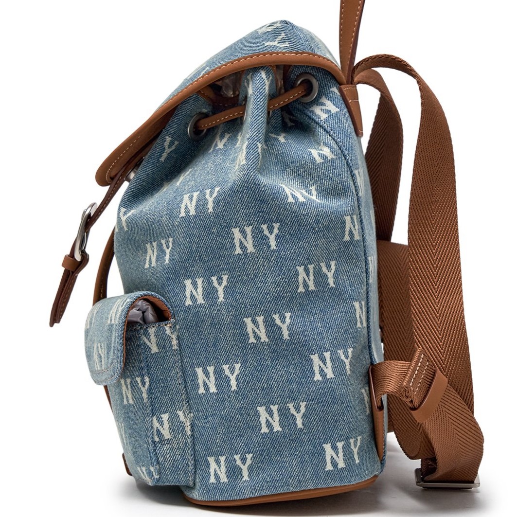 Ba lô MLB Classic Monogram Vintage Denim Backpack New York Yankees Blue 3ABKM065N-50BLL 2