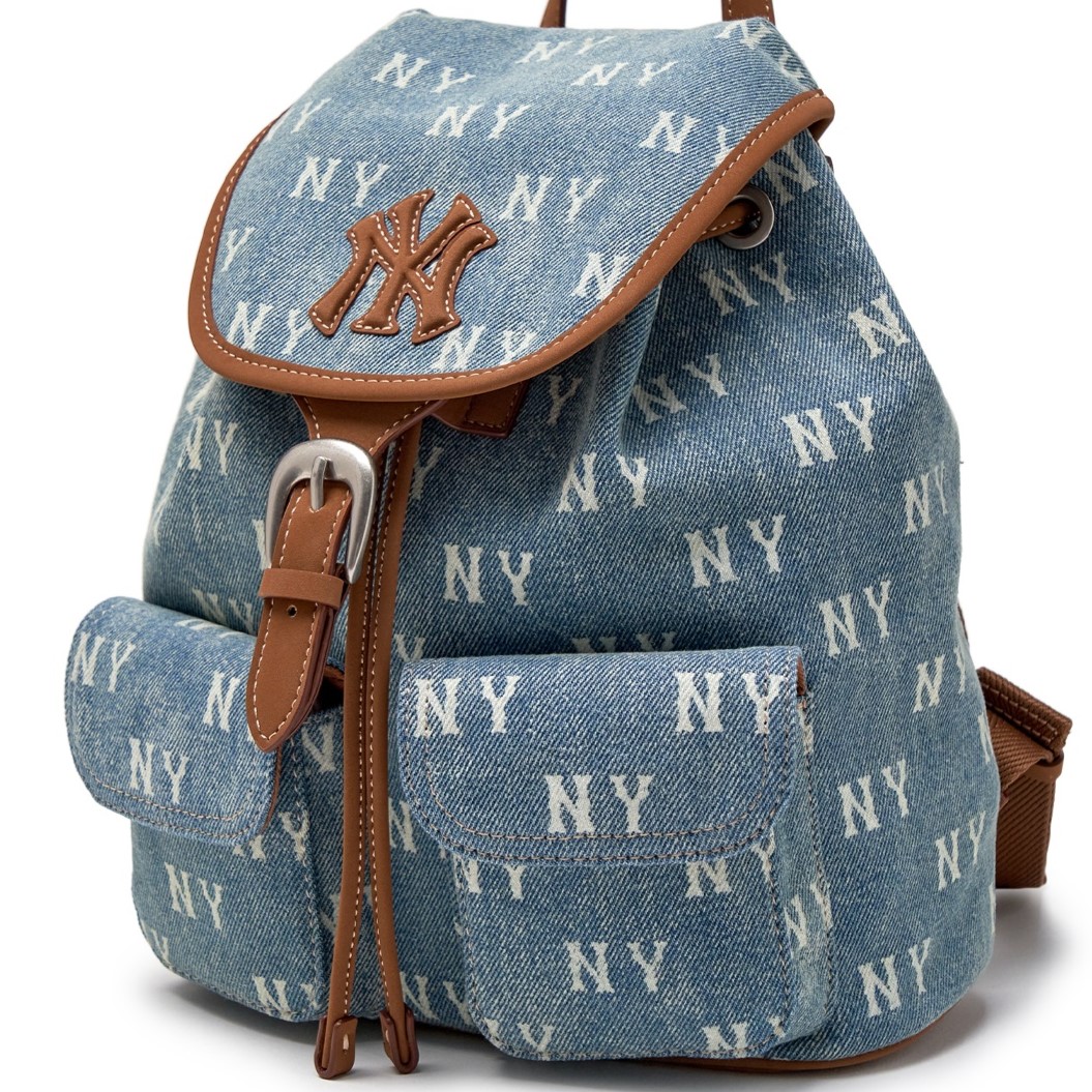 Ba lô MLB Classic Monogram Vintage Denim Backpack New York Yankees Blue 3ABKM065N-50BLL 5