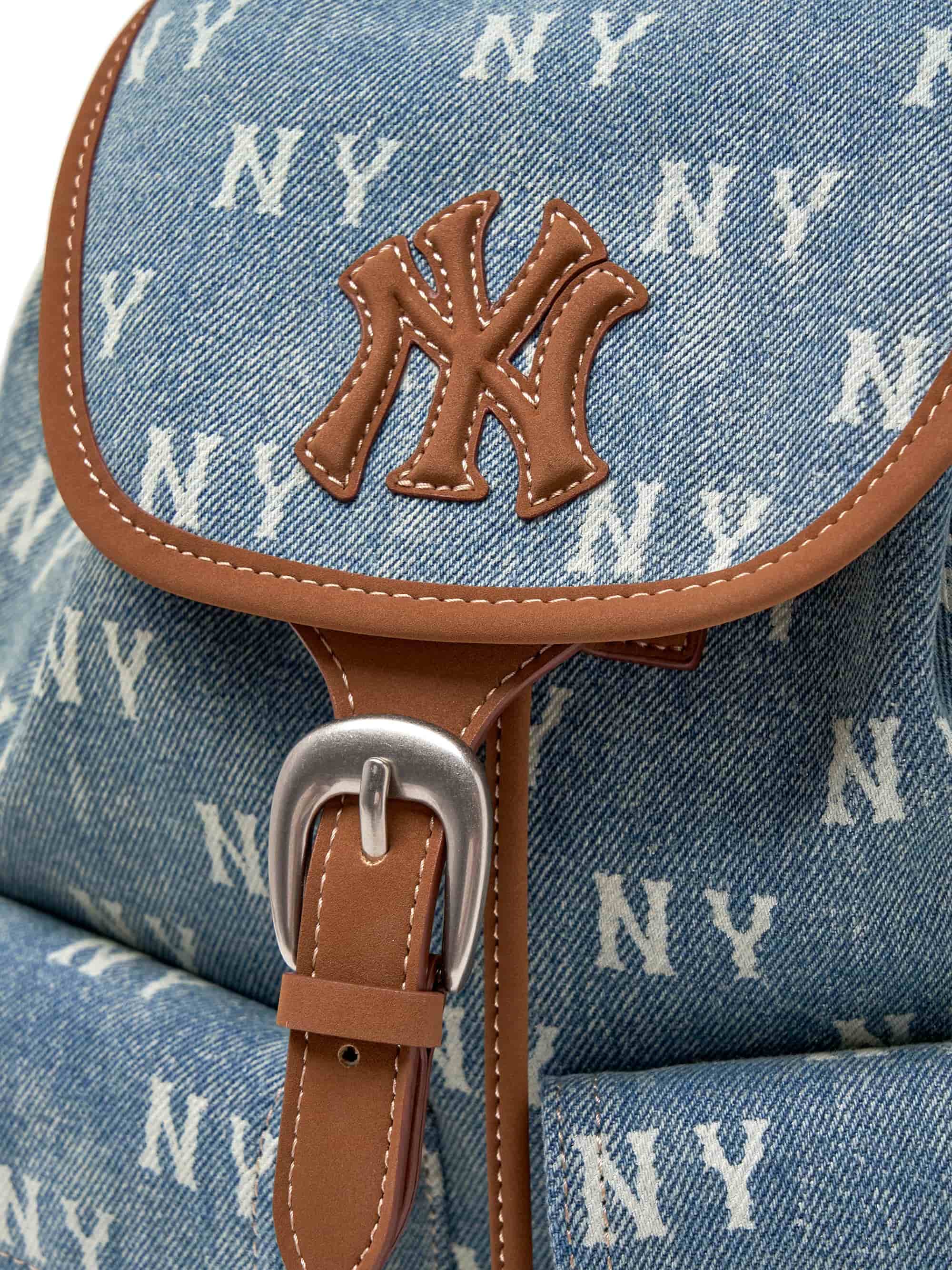 Ba lô MLB Classic Monogram Vintage Denim Backpack New York Yankees Blue 3ABKM065N-50BLL 6