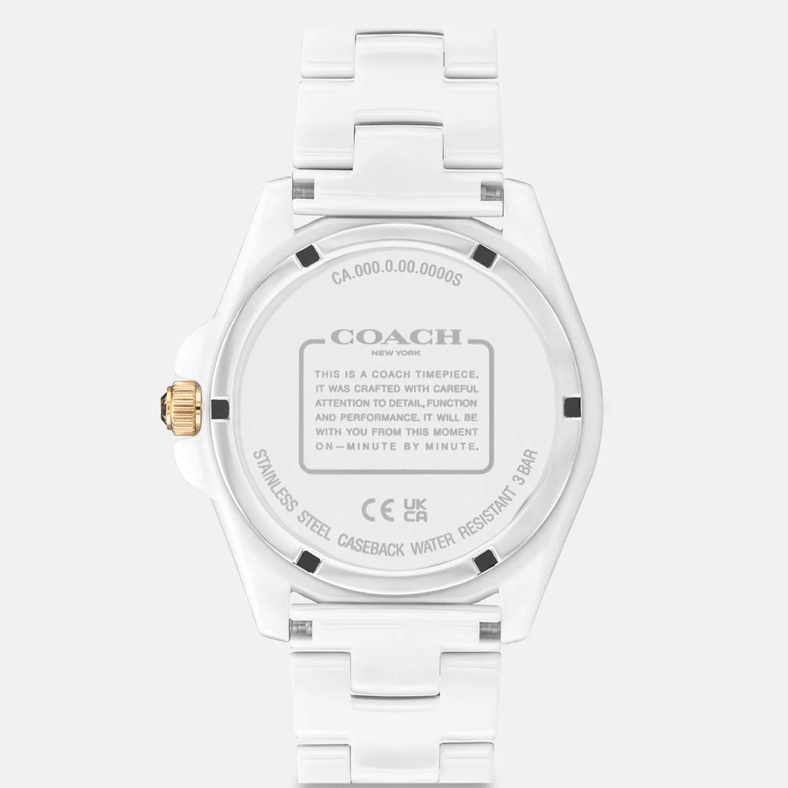 ĐỒNG HỒ ĐEO TAY NỮ COACH LADIES GREYSON MULTI-COLOR CRYSTAL ACCENT RAINBOW BEZEL WHITE CERAMIC WATCH 14504019 7