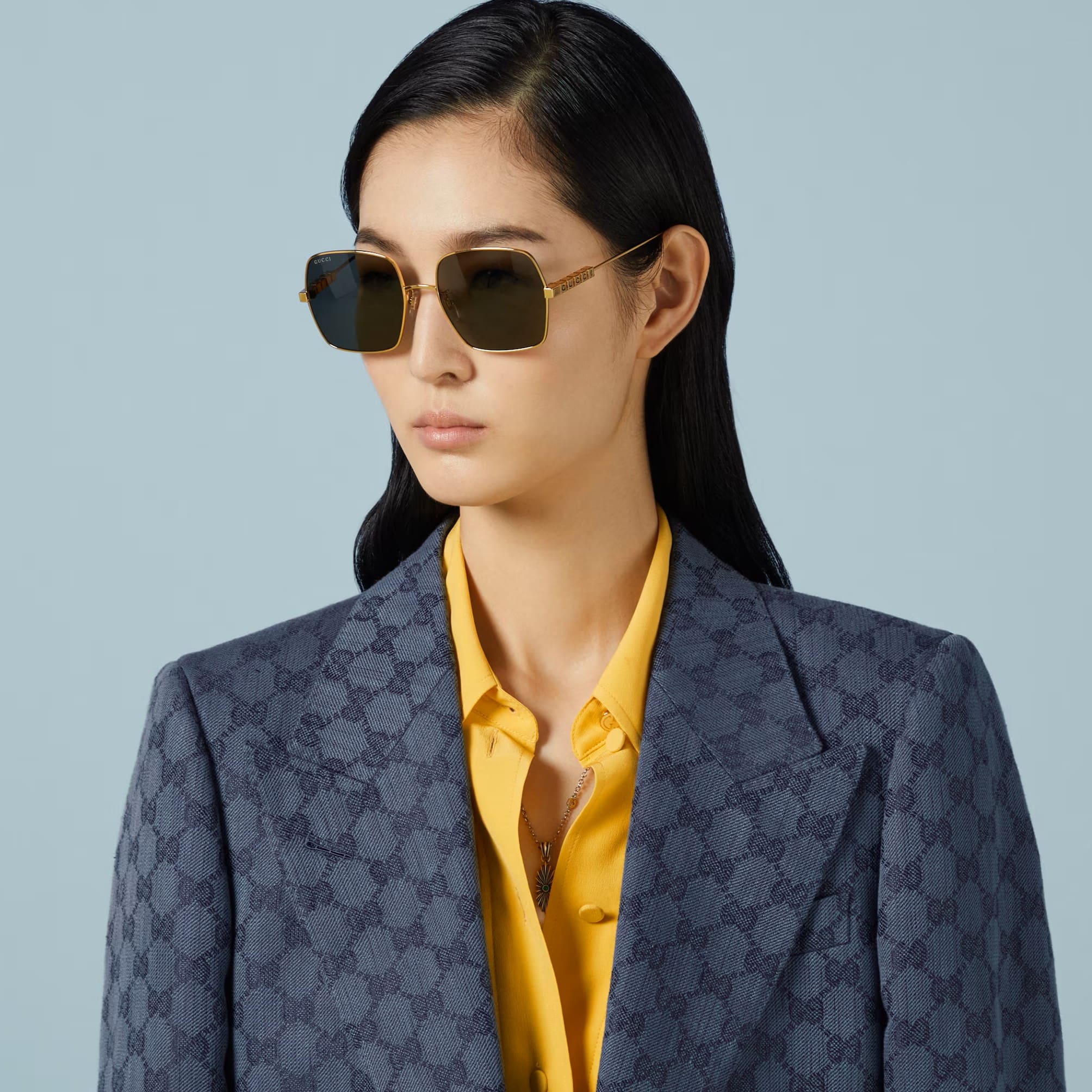 Kính mát thời trang Gucci Light Square frame sunglasses GG1434S 9