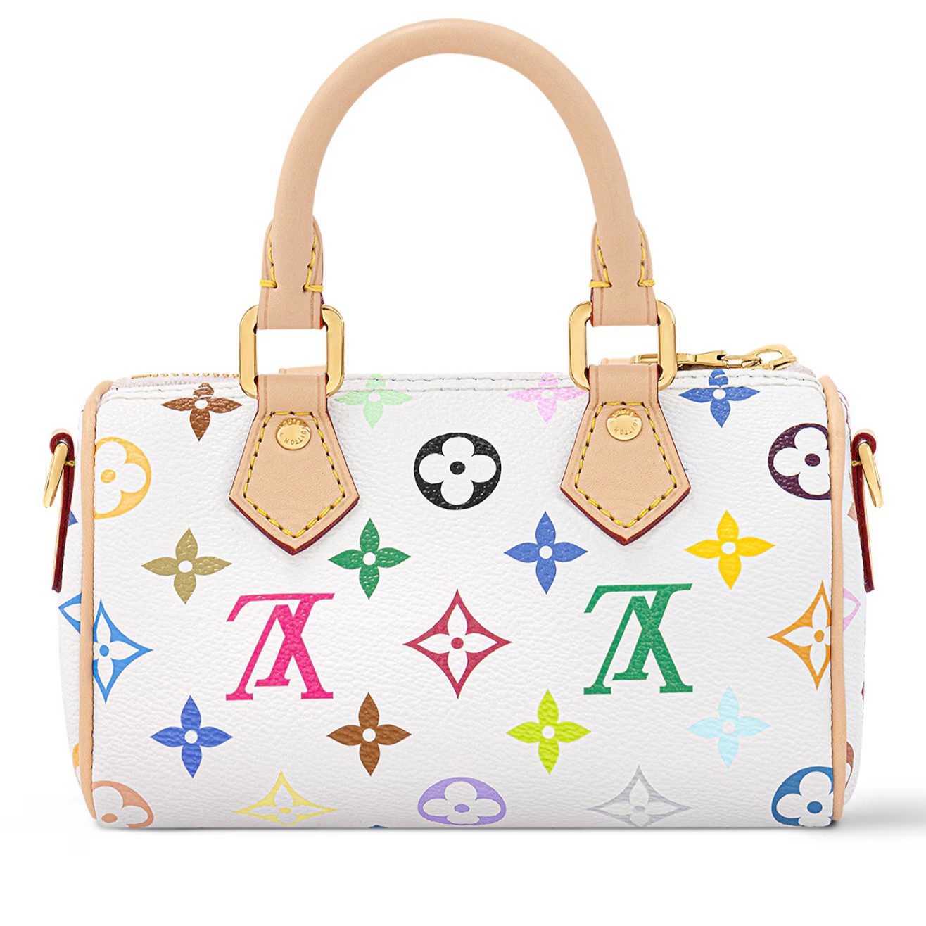 Túi đeo chéo Louis Vuitton Nano Speedy LV x TM Multicolore Blanc M13391 2