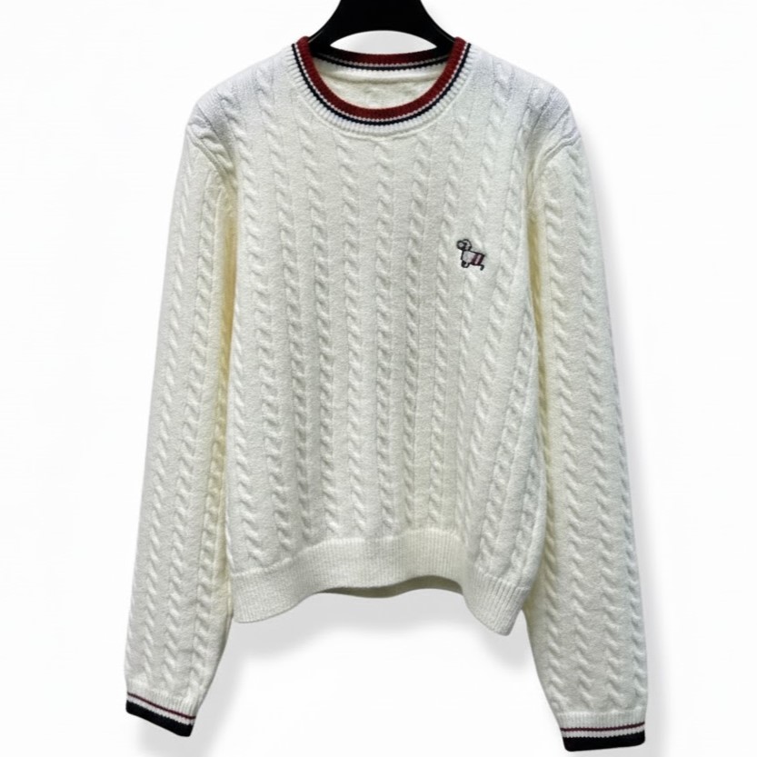 Combo áo váy len xám vàng kem Thom Browne 3