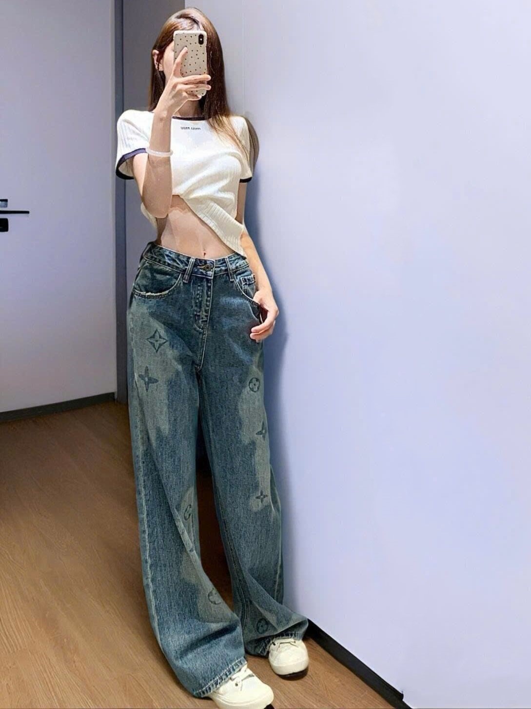 Quần jean nữ dài suông Louis Vuitton 5