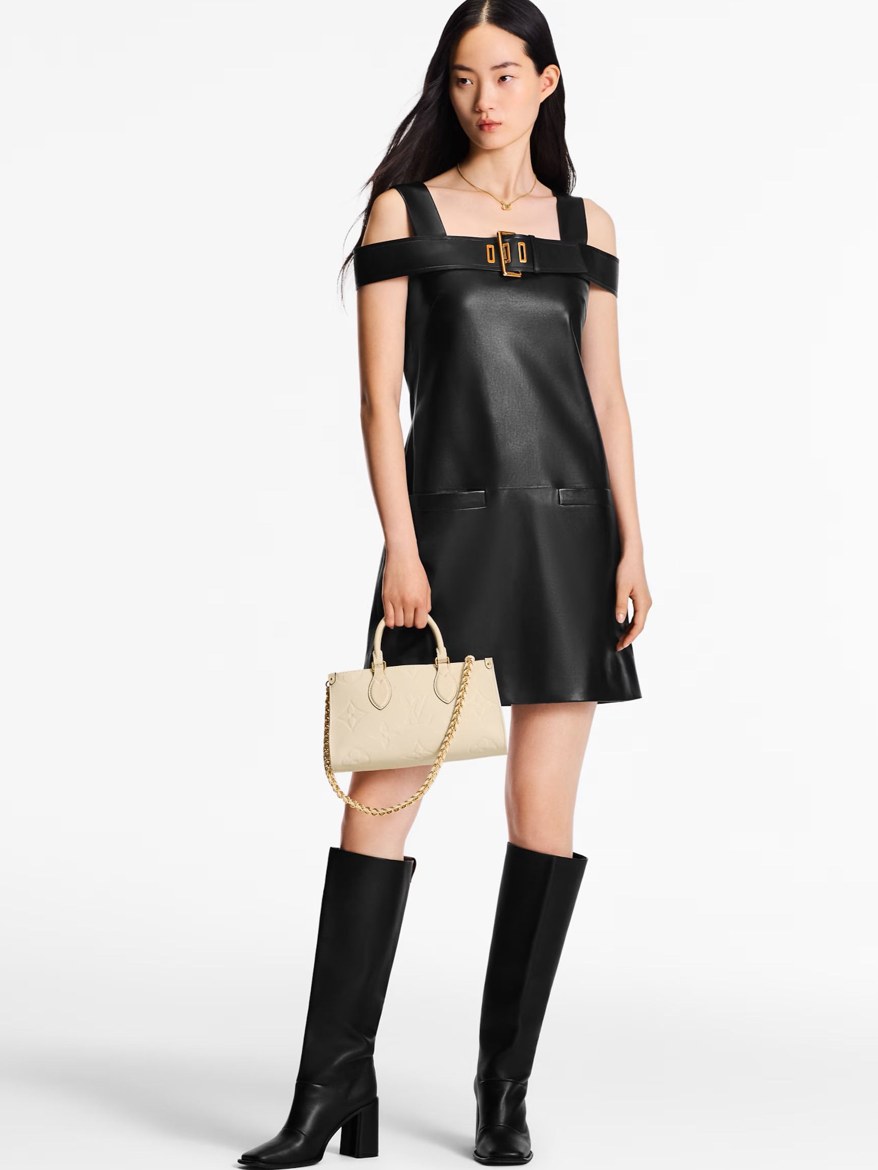 Túi xách Louis Vuitton OnTheGo East West Monogram Empreinte Cream 7