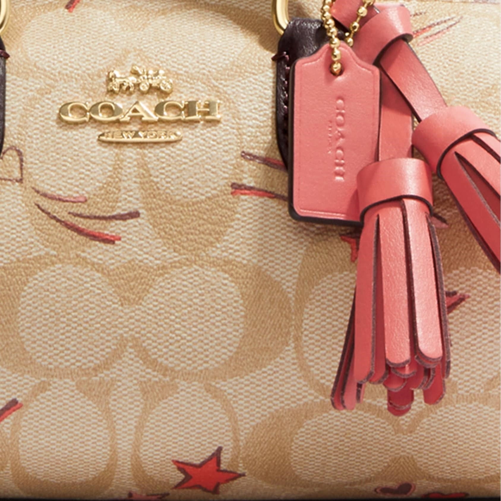 Túi đeo chéo Coach Lacey Crossbody In Signature Canvas With Heart And Star Print CK562 3