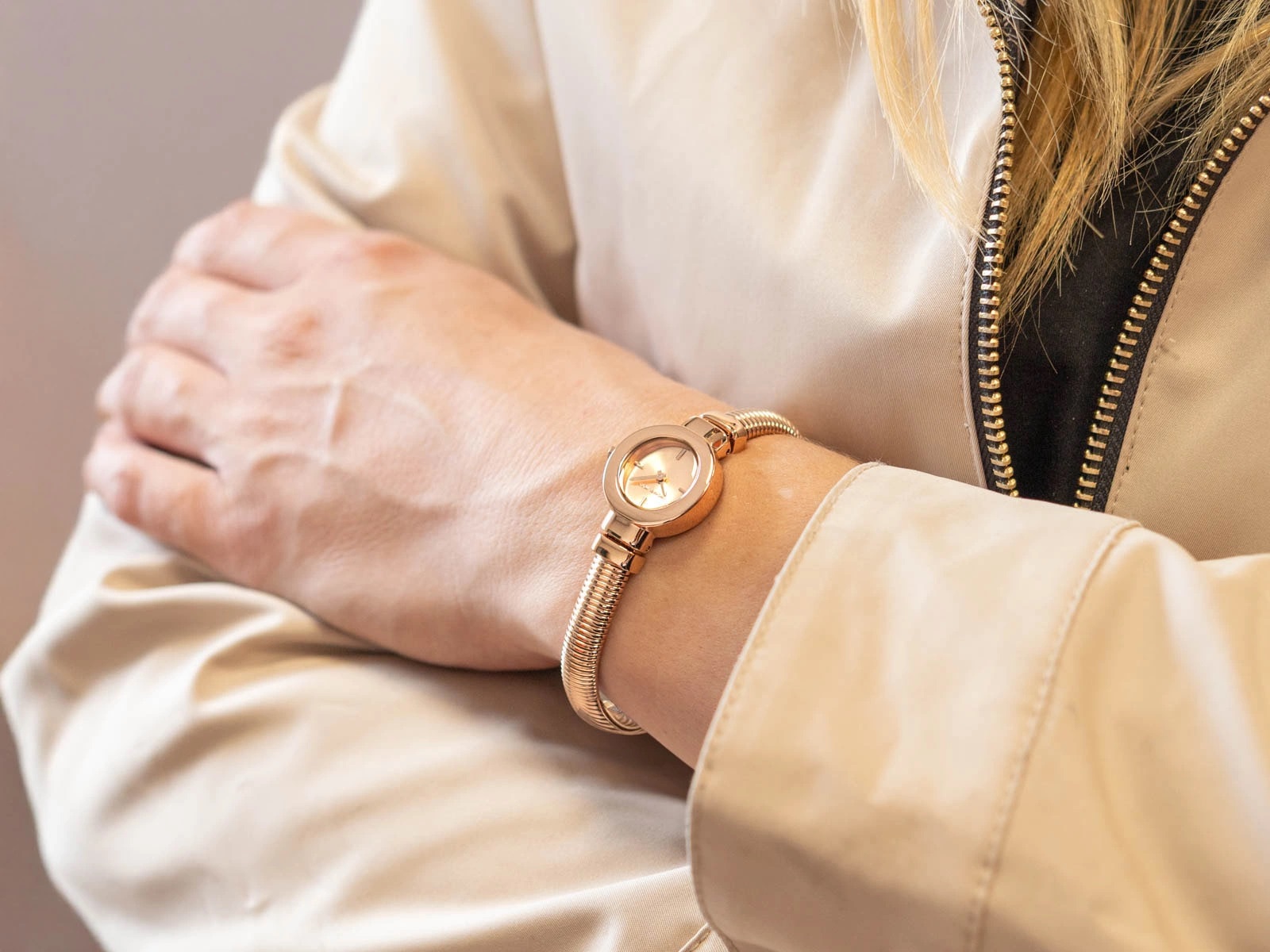 Đồng hồ đeo tay nữ Michael Kors Mini Gramercy Rose Gold-Tone Watch MK7528 16