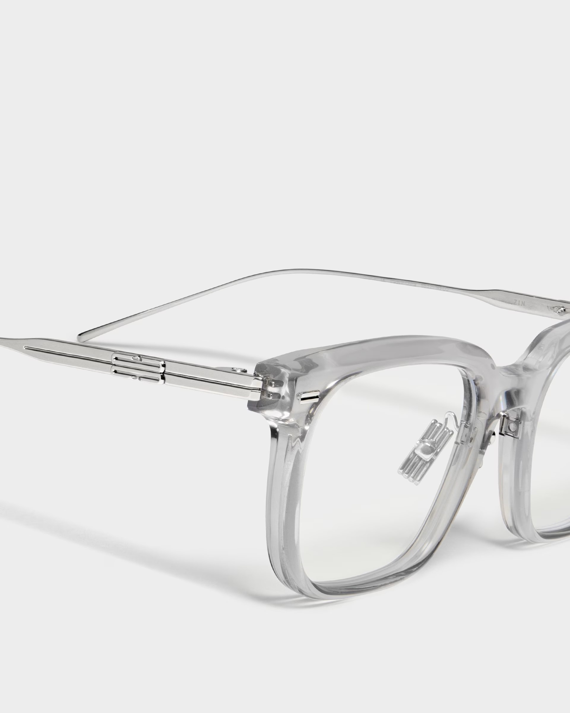 KÍNH MÁT GỌNG CẬN GENTLE MONSTER ZIN GC7 CLEAR LENSES SQUARE SHAPE TRANSLUCENT GRAY ACETATE FRAME 3