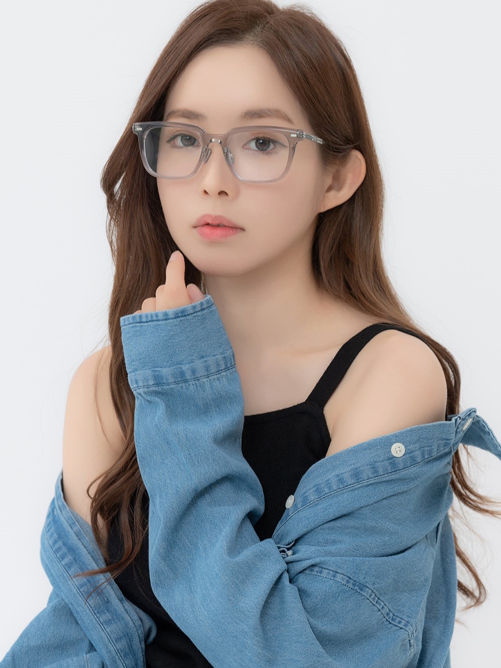 KÍNH MÁT GỌNG CẬN GENTLE MONSTER ZIN GC7 CLEAR LENSES SQUARE SHAPE TRANSLUCENT GRAY ACETATE FRAME 5