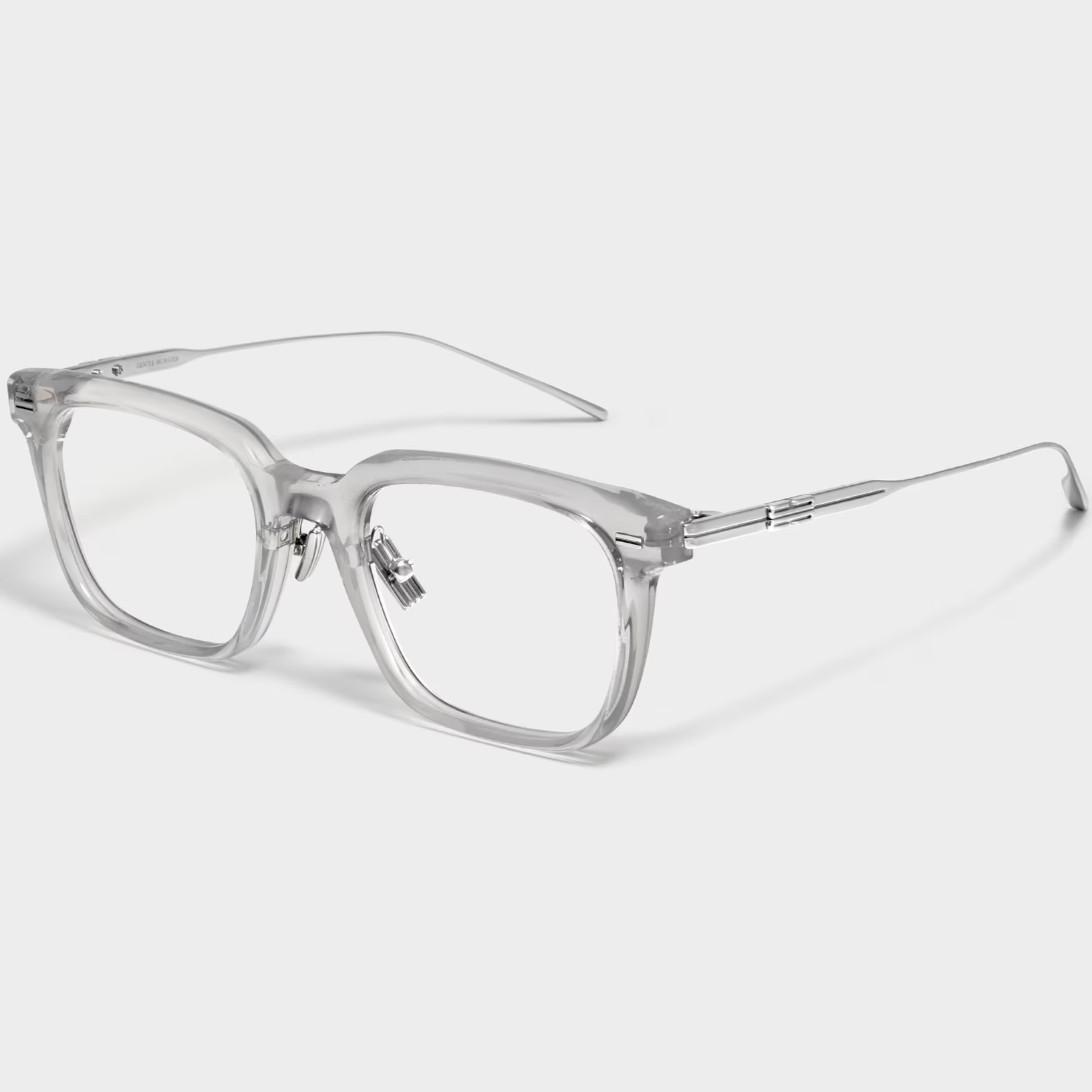 KÍNH MÁT GỌNG CẬN GENTLE MONSTER ZIN GC7 CLEAR LENSES SQUARE SHAPE TRANSLUCENT GRAY ACETATE FRAME 6