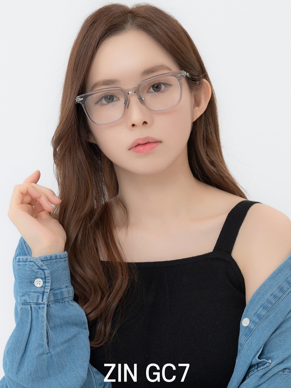 KÍNH MÁT GỌNG CẬN GENTLE MONSTER ZIN GC7 CLEAR LENSES SQUARE SHAPE TRANSLUCENT GRAY ACETATE FRAME 4