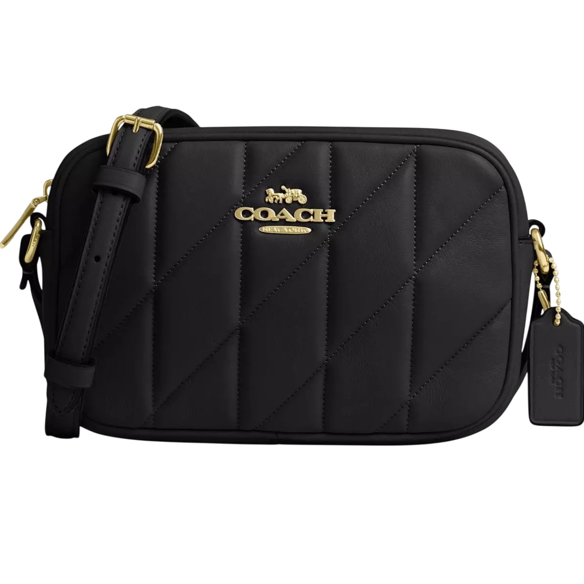Túi đeo chéo Coach nữ Mini Jamie Camera Bag With Quilting Black CY779 6