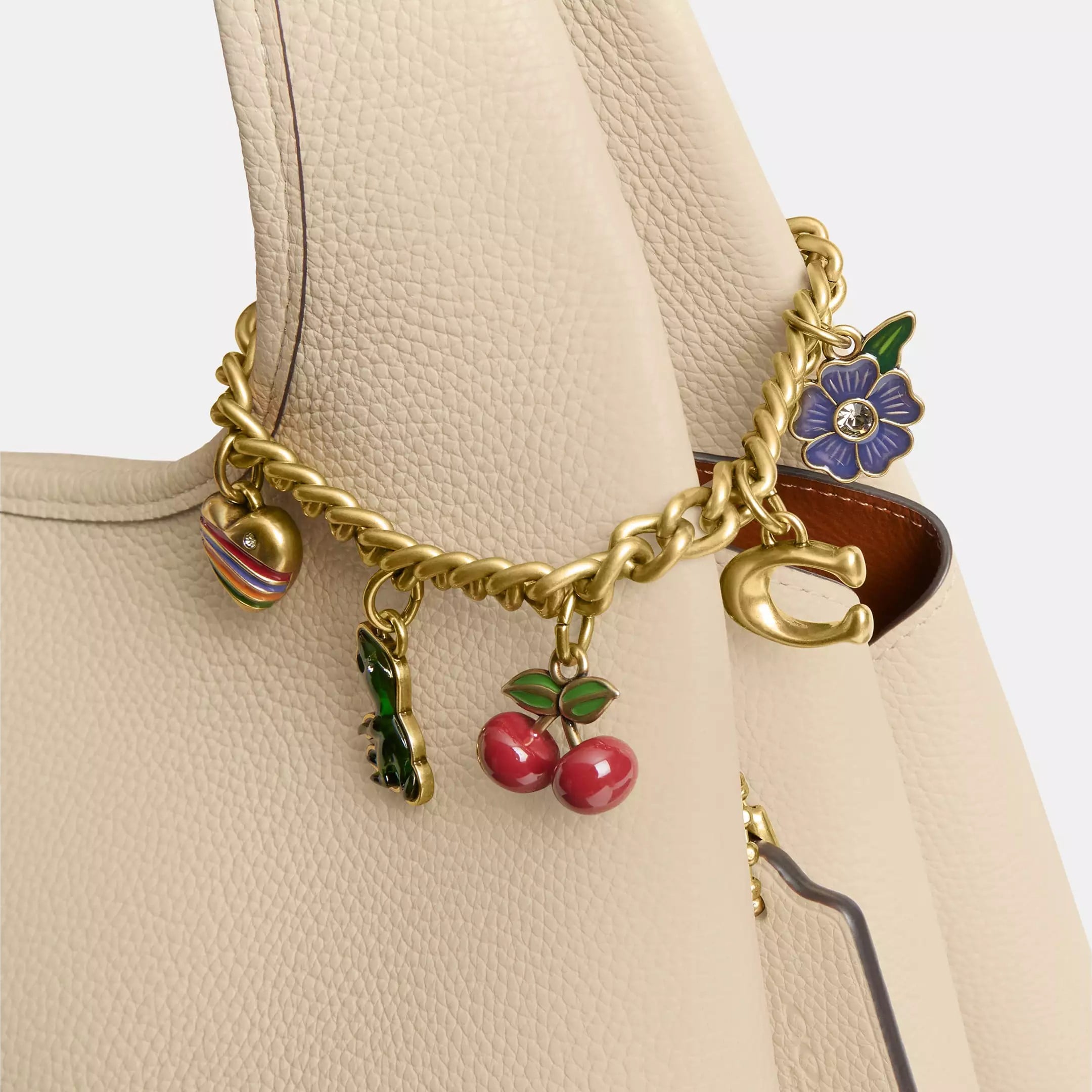 Dây Charm túi xách Coach Motif Chain Bag Pendant CN119 6