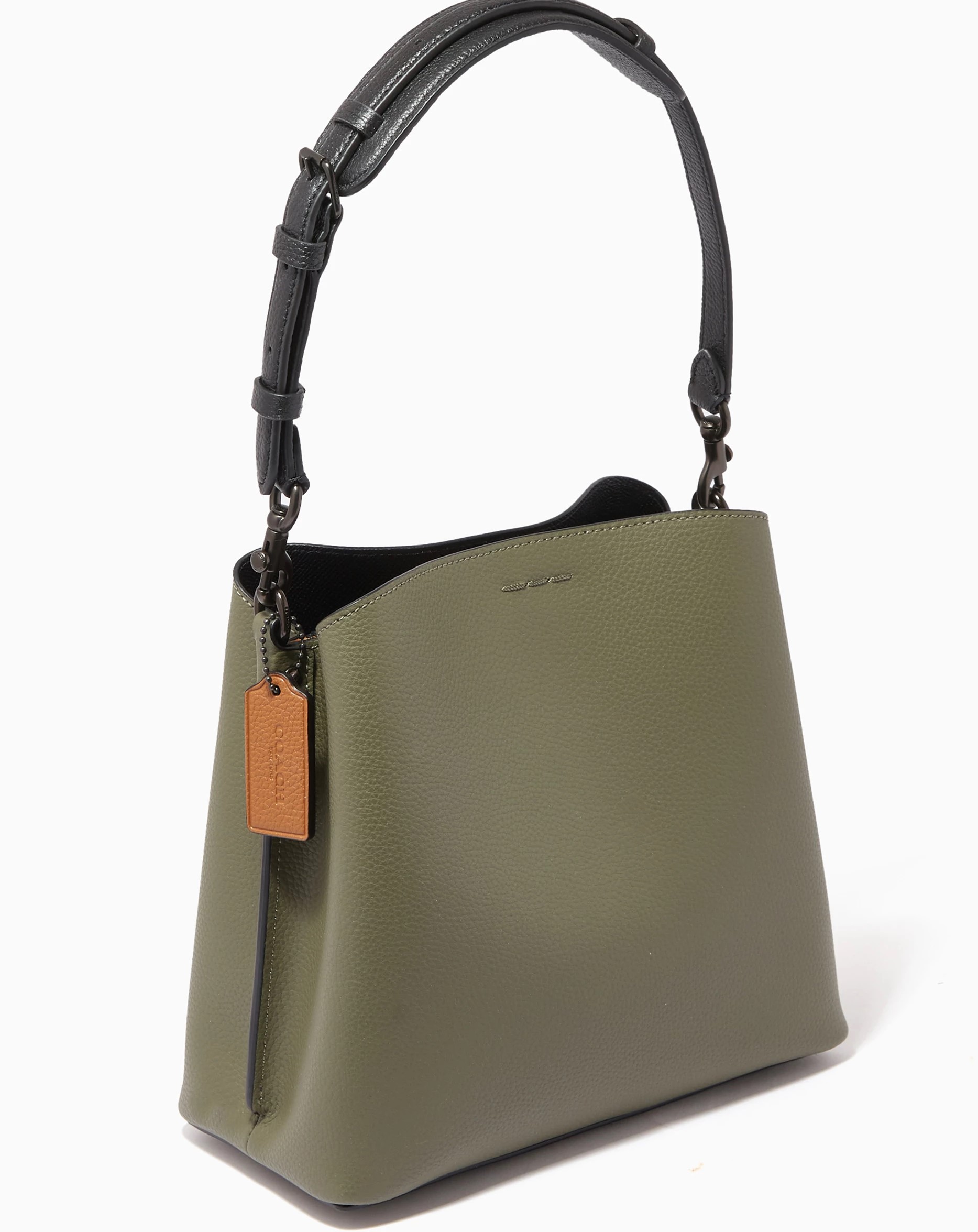 Túi xách xanh rêu Coach Willow Bucket Bag In Colorblock Army Green Multicolour C3766 3