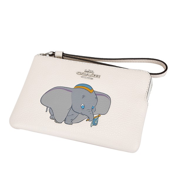 VÍ COACH MỎNG HỌA TIẾT DISNEY | COACH X DISNEY CORNER ZIP LEATHER WRISTLET 15