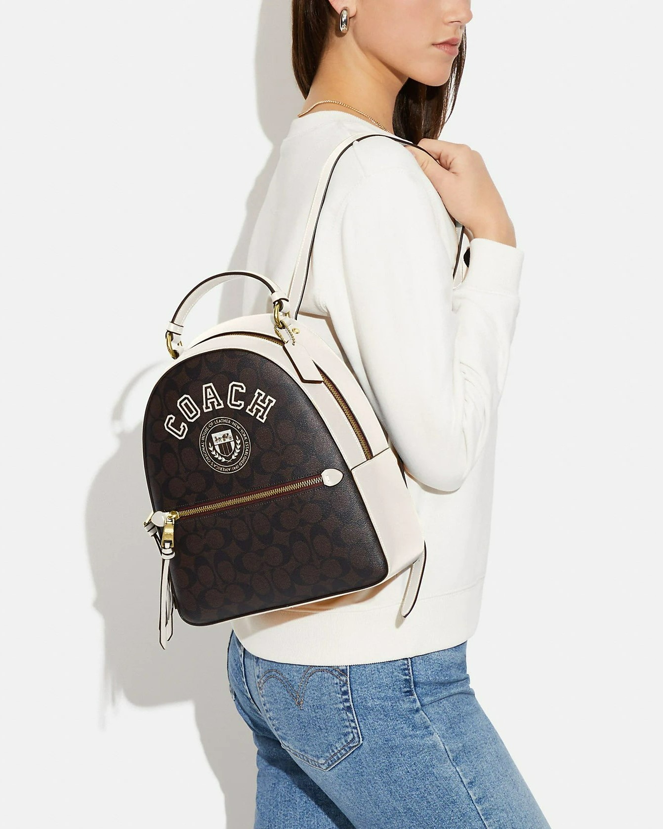 BALO COACH JORDYN BACKPACK IN SIGNATURE CANVAS WITH VARSITY MOTIF 8