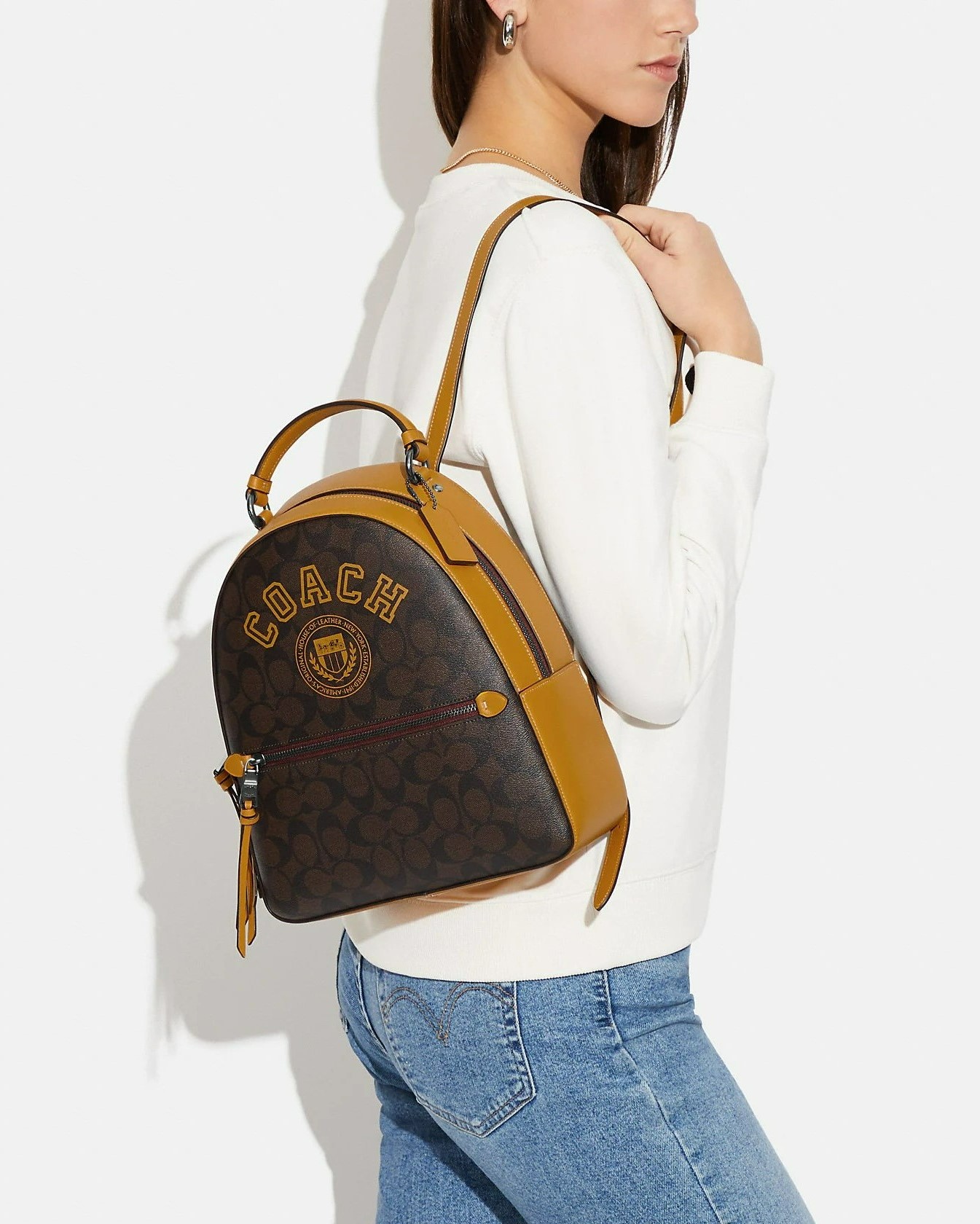 BALO COACH JORDYN BACKPACK IN SIGNATURE CANVAS WITH VARSITY MOTIF 10