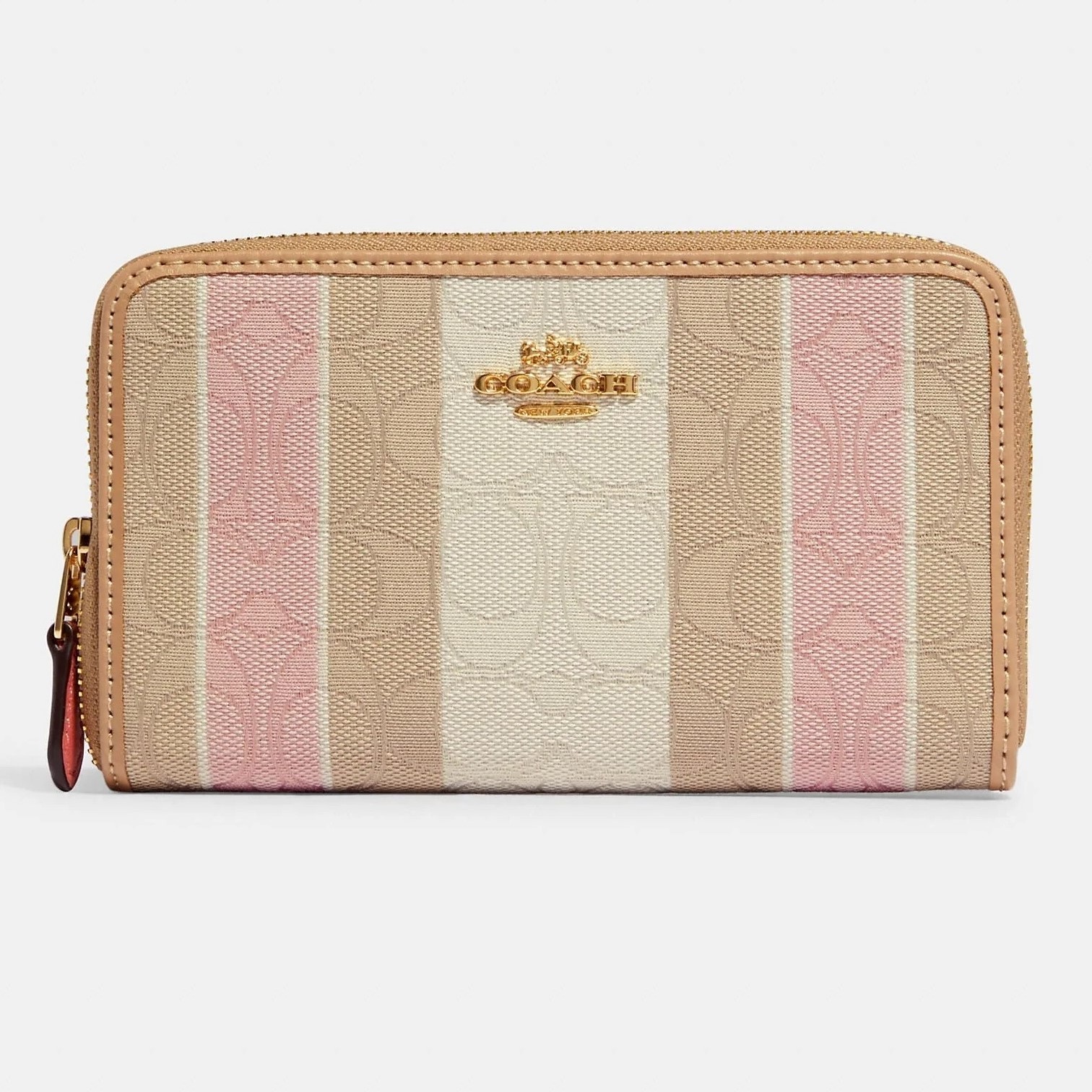 VÍ COACH NỮ MEDIUM ID ZIP WALLET IN SIGNATURE JACQUARD WITH STRIPES 6